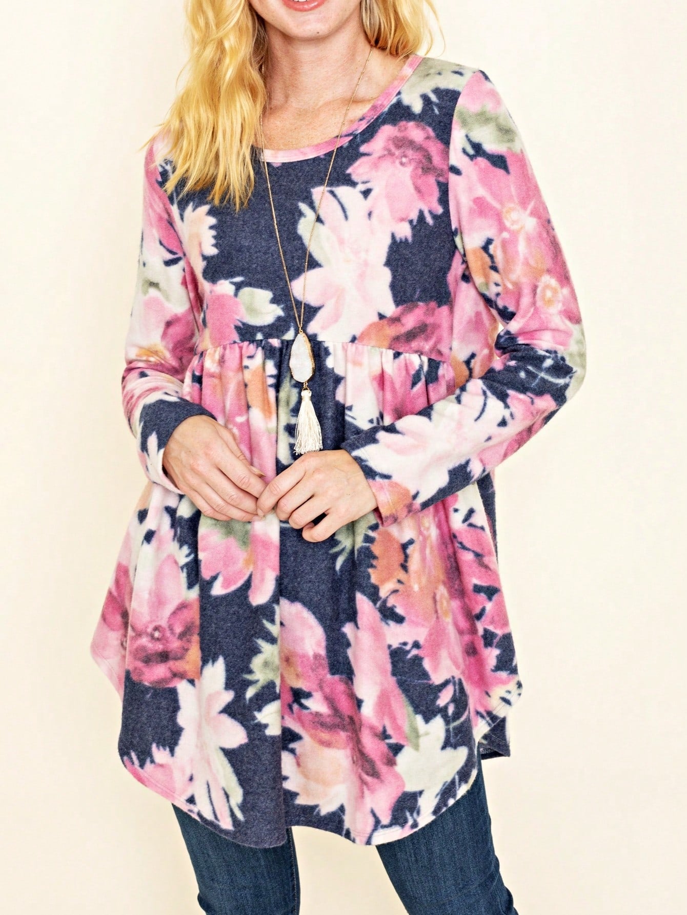 Boho  Pattern Raglan Ruffle Flare Sleeve Tunic Blouse Top Small To 3XL Plus