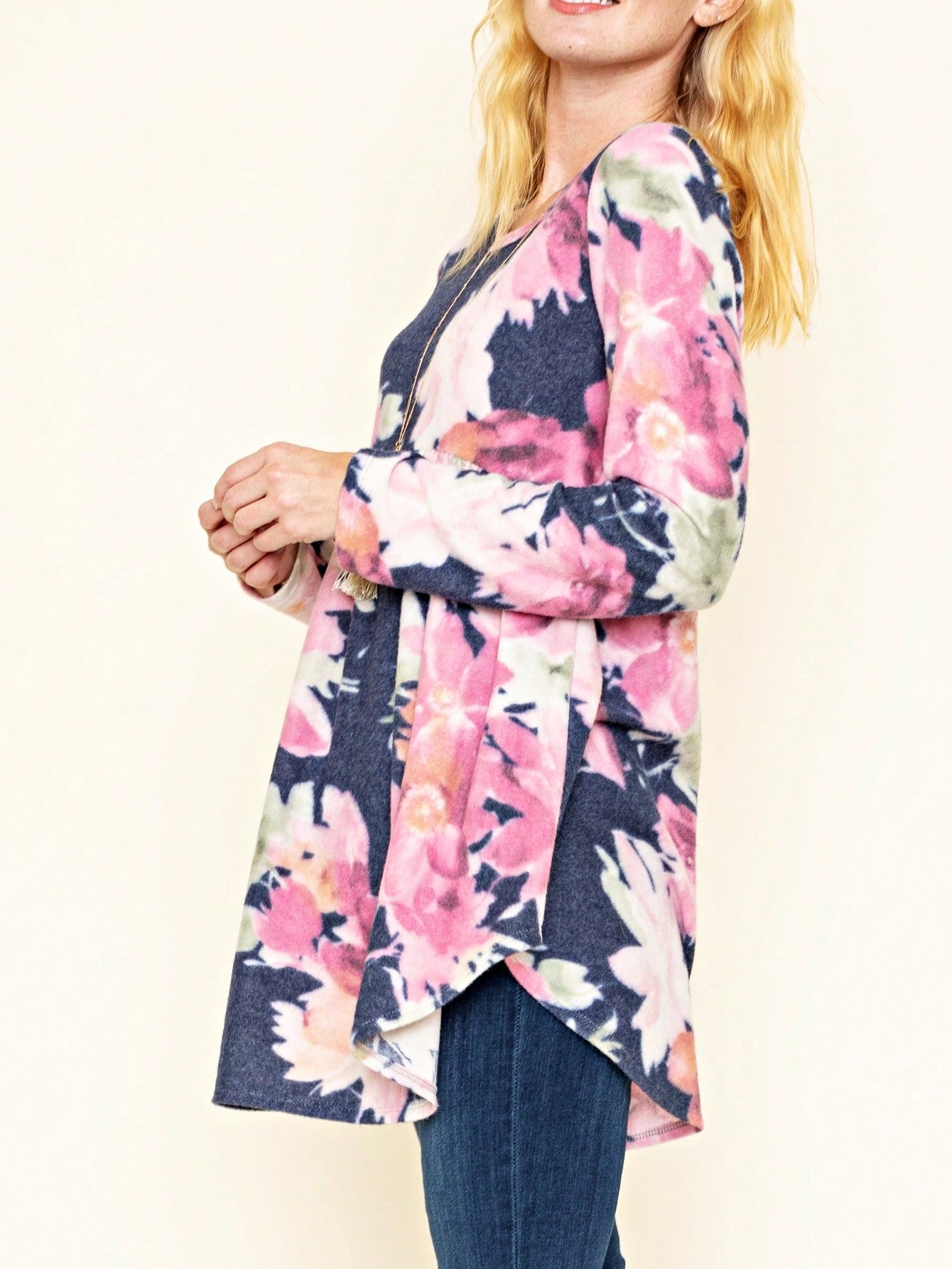 Boho  Pattern Raglan Ruffle Flare Sleeve Tunic Blouse Top Small To 3XL Plus