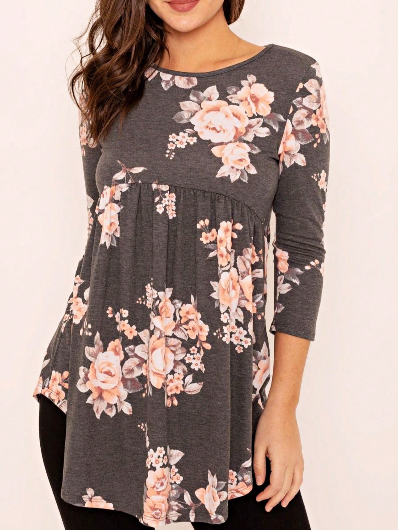 Boho  Pattern Raglan Ruffle Flare Sleeve Tunic Blouse Top Small To 3XL Plus