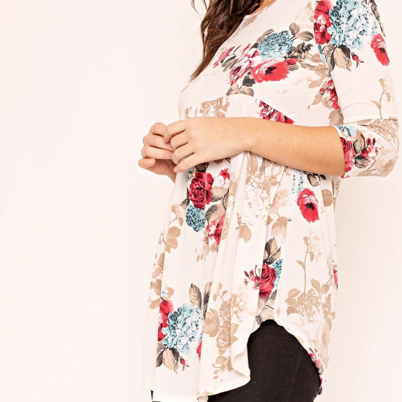 Boho  Pattern Raglan Ruffle Flare Sleeve Tunic Blouse Top Small To 3XL Plus