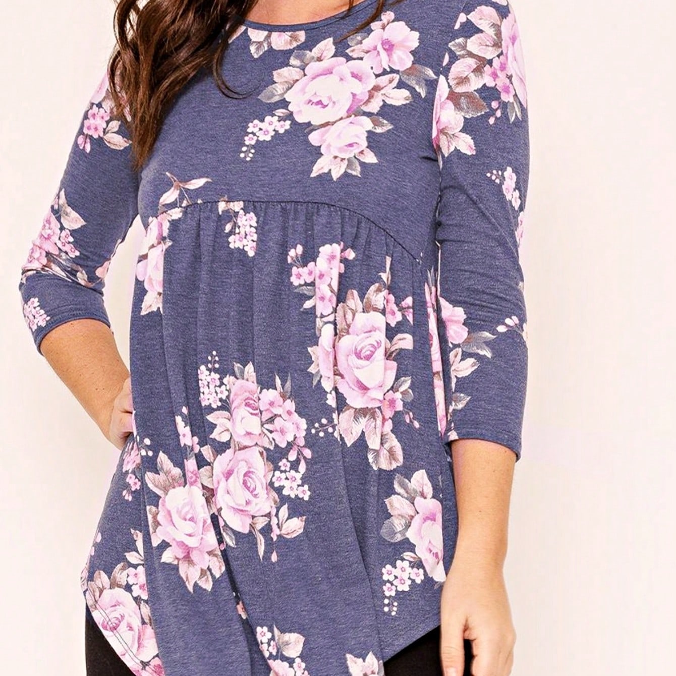 Boho  Pattern Raglan Ruffle Flare Sleeve Tunic Blouse Top Small To 3XL Plus