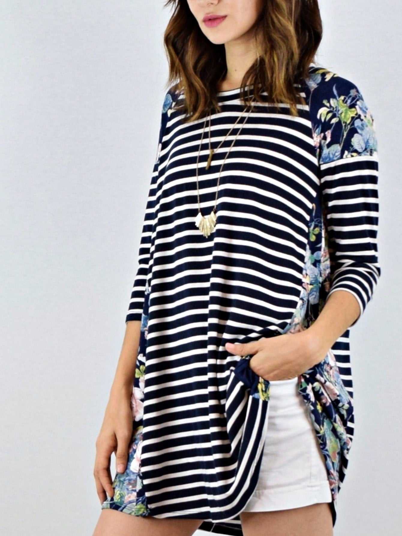 Boho Retro Gingham Rayon Summer Cool Soft Half Sleeve Ruffle Bell Stripe Midi Dress