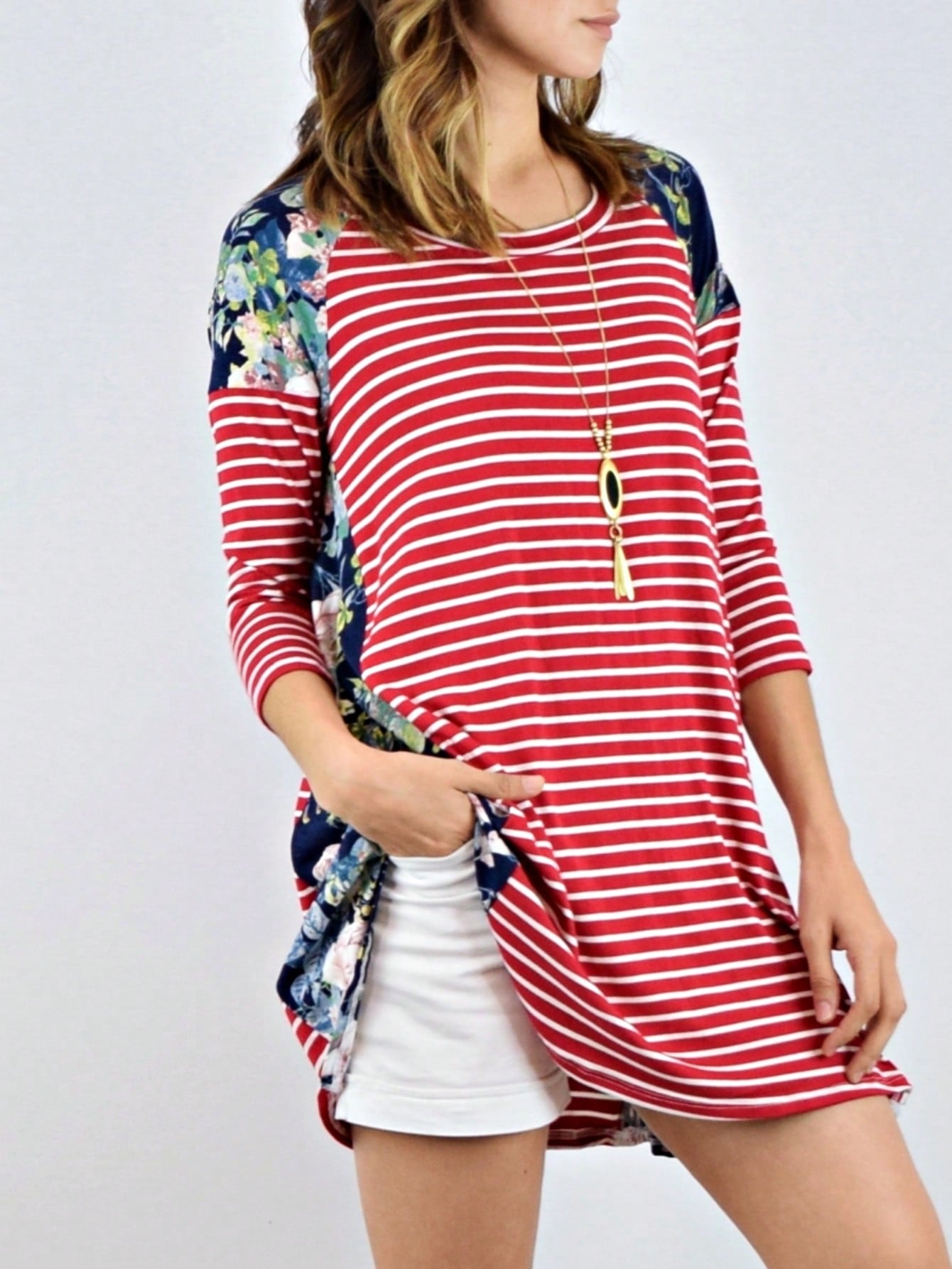 Boho Retro Gingham Rayon Summer Cool Soft Half Sleeve Ruffle Bell Stripe Midi Dress