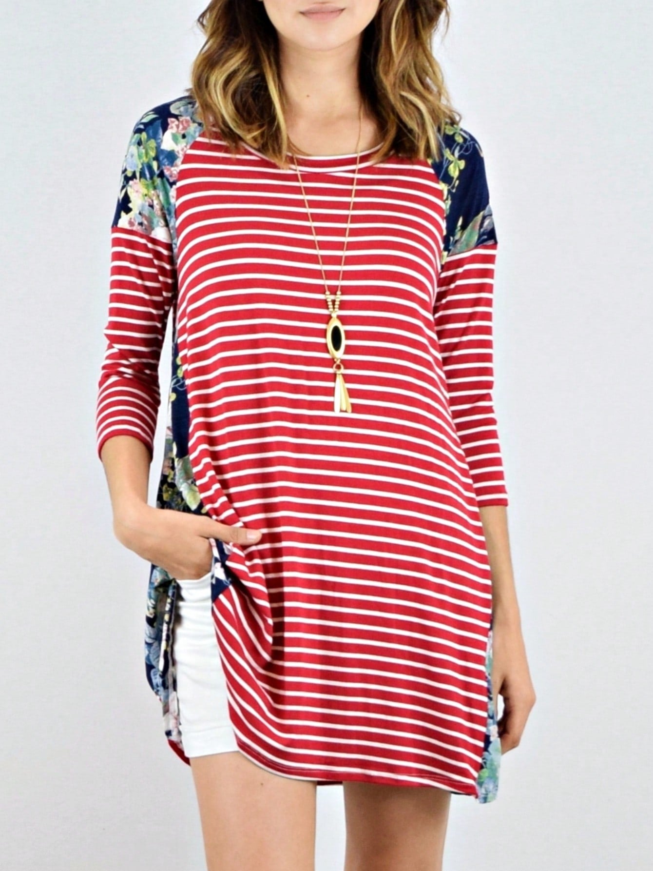 Boho Retro Gingham Rayon Summer Cool Soft Half Sleeve Ruffle Bell Stripe Midi Dress