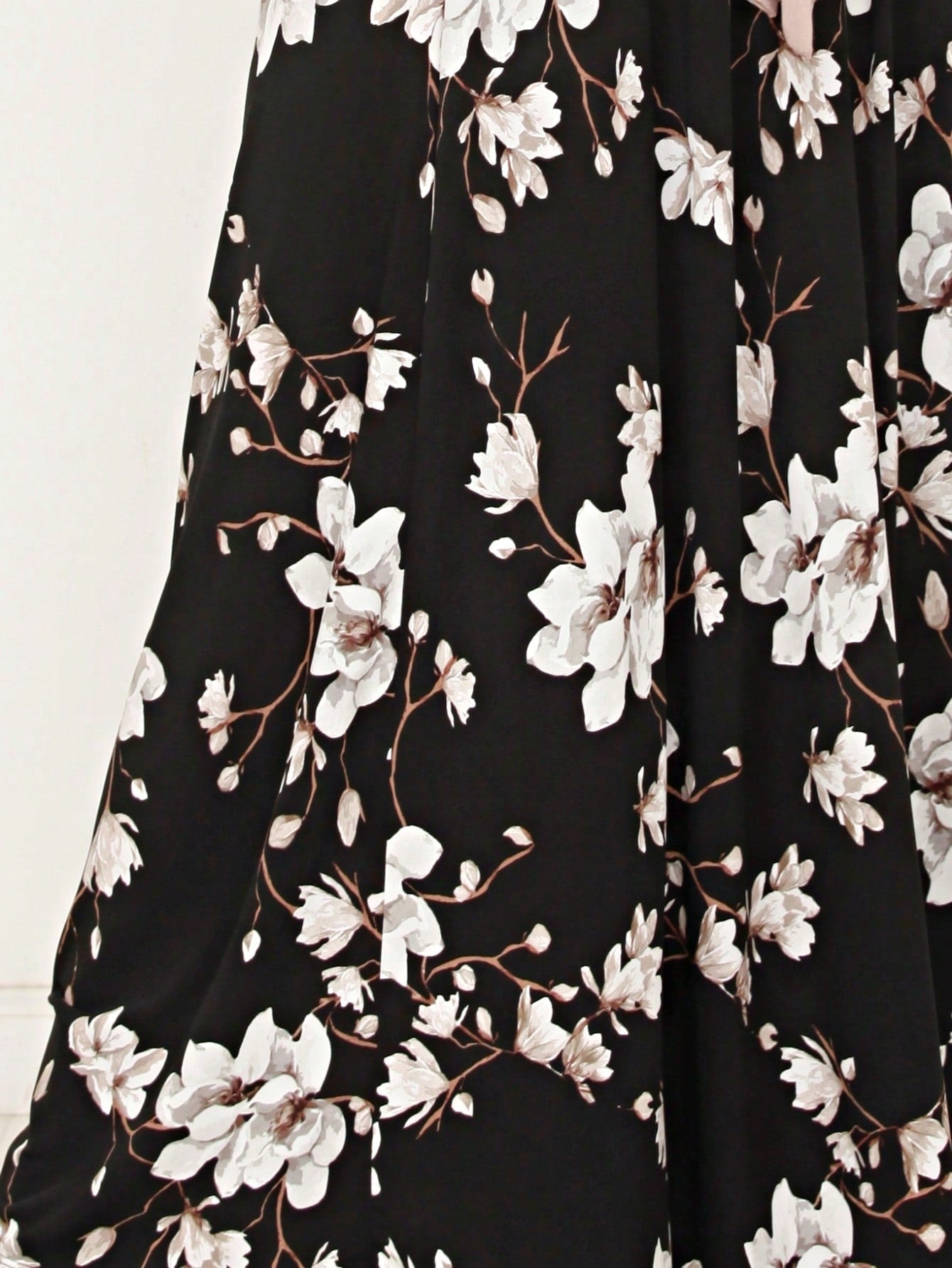Multi Chevron Stripe Floral Sleeve Maxi Long Dress With Pocket | S-3X