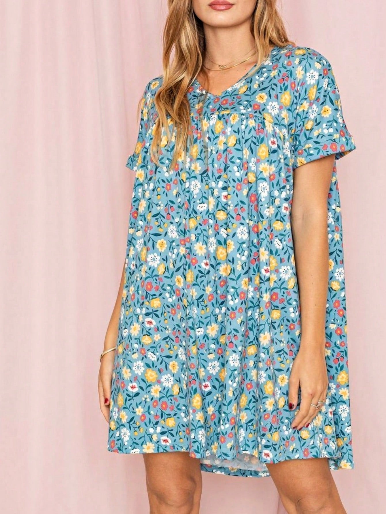 Boho Retro Vintage Multi Stripe Retro 60's Style  Mini Dress