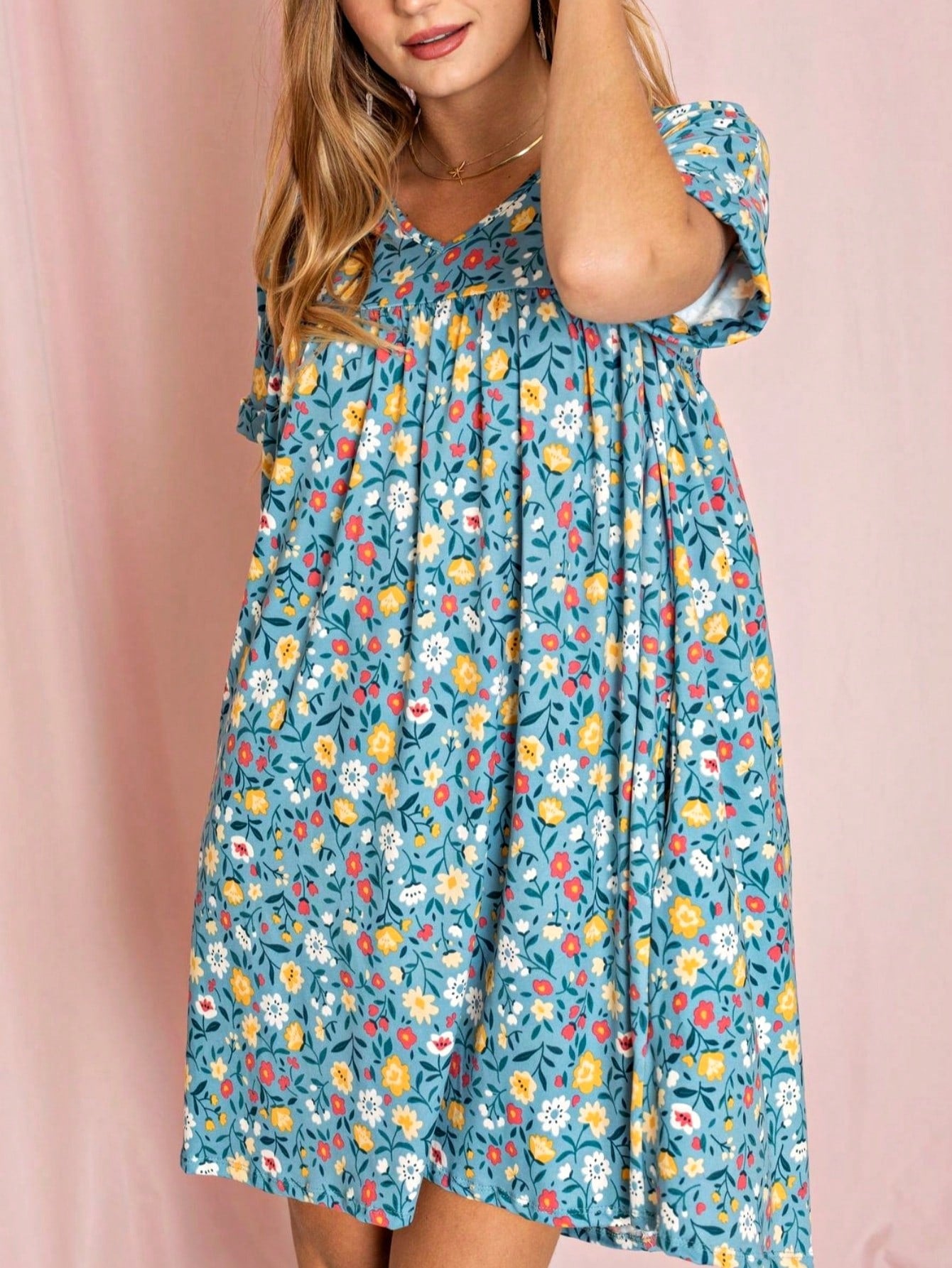 Boho Retro Vintage Multi Stripe Retro 60's Style  Mini Dress