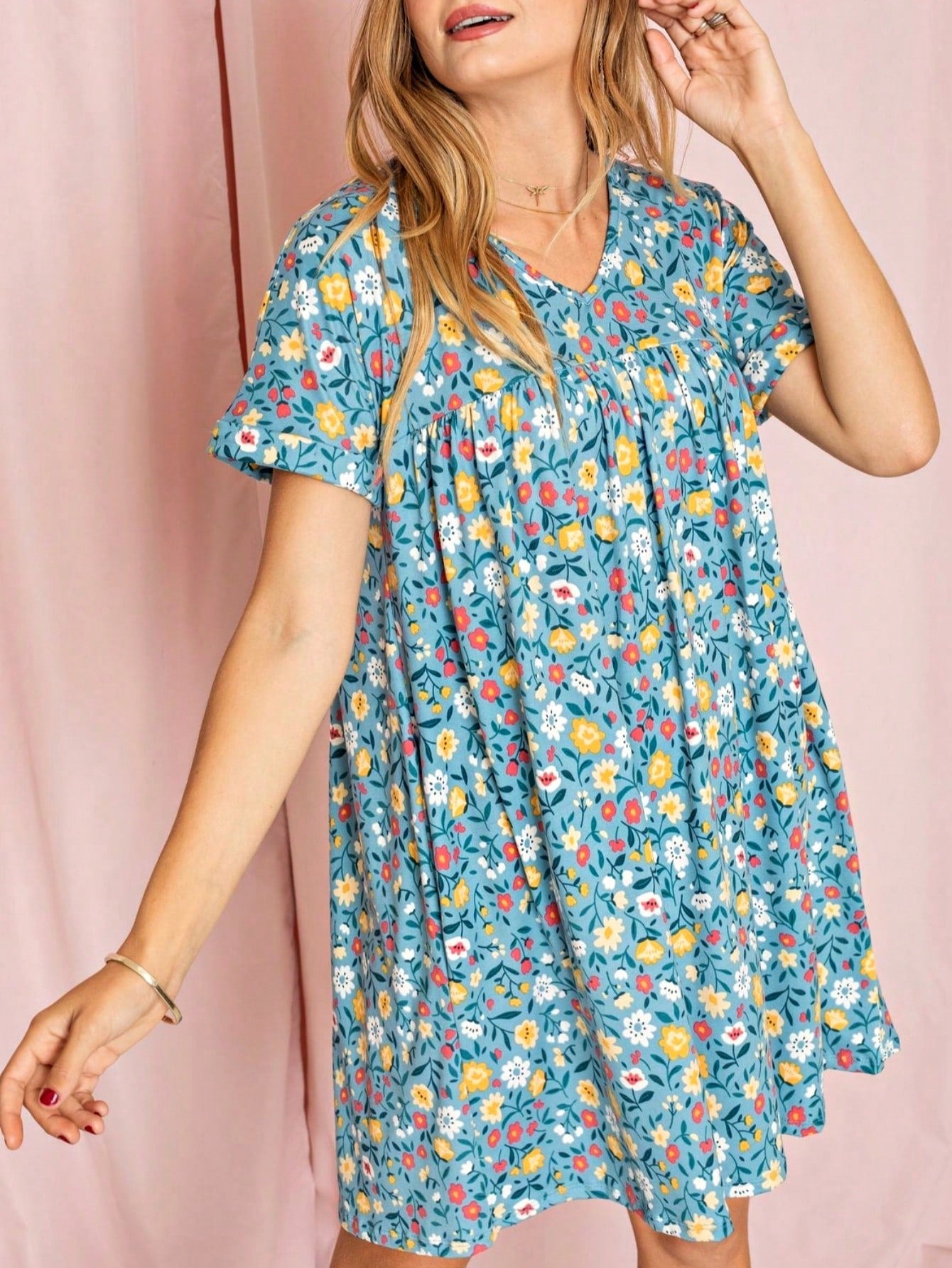 Boho Retro Vintage Multi Stripe Retro 60's Style  Mini Dress
