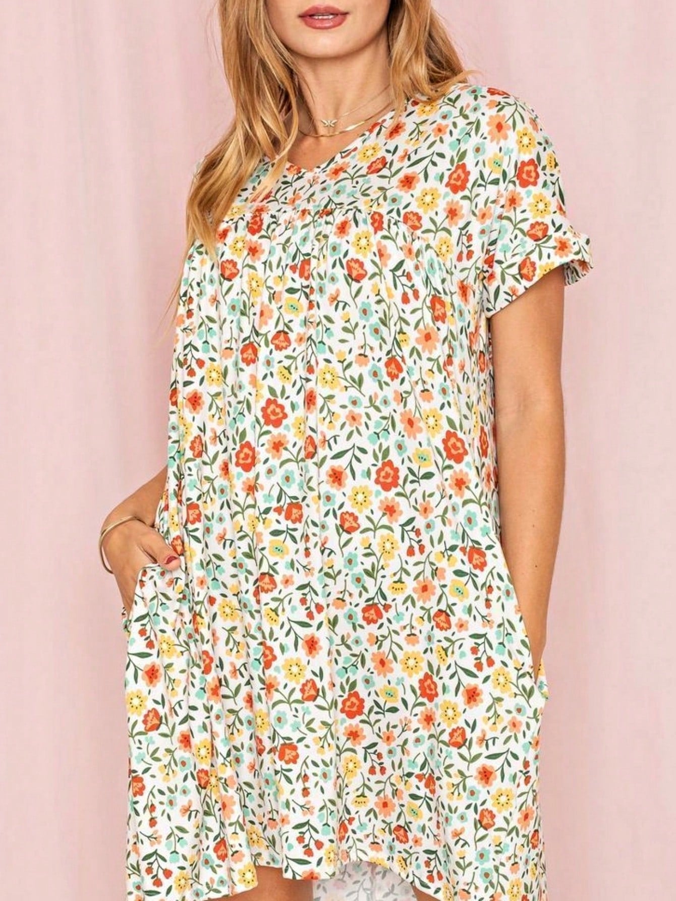 Boho Retro Vintage Multi Stripe Retro 60's Style  Mini Dress