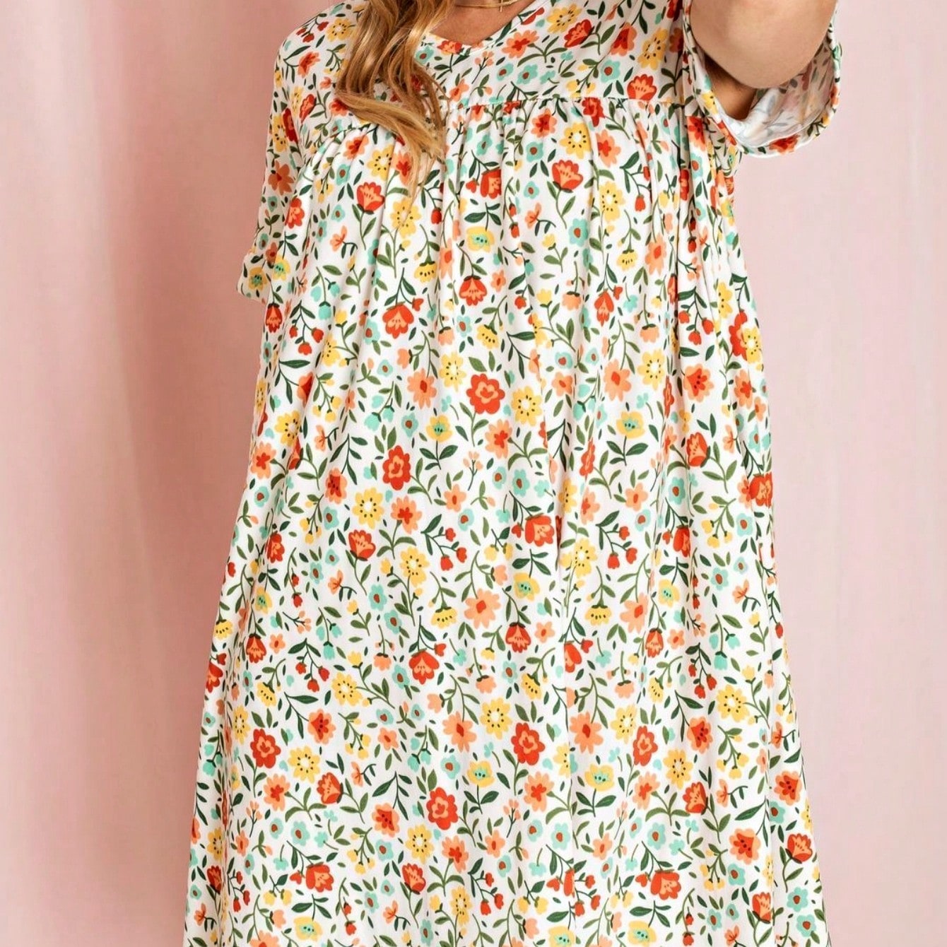 Boho Retro Vintage Multi Stripe Retro 60's Style  Mini Dress