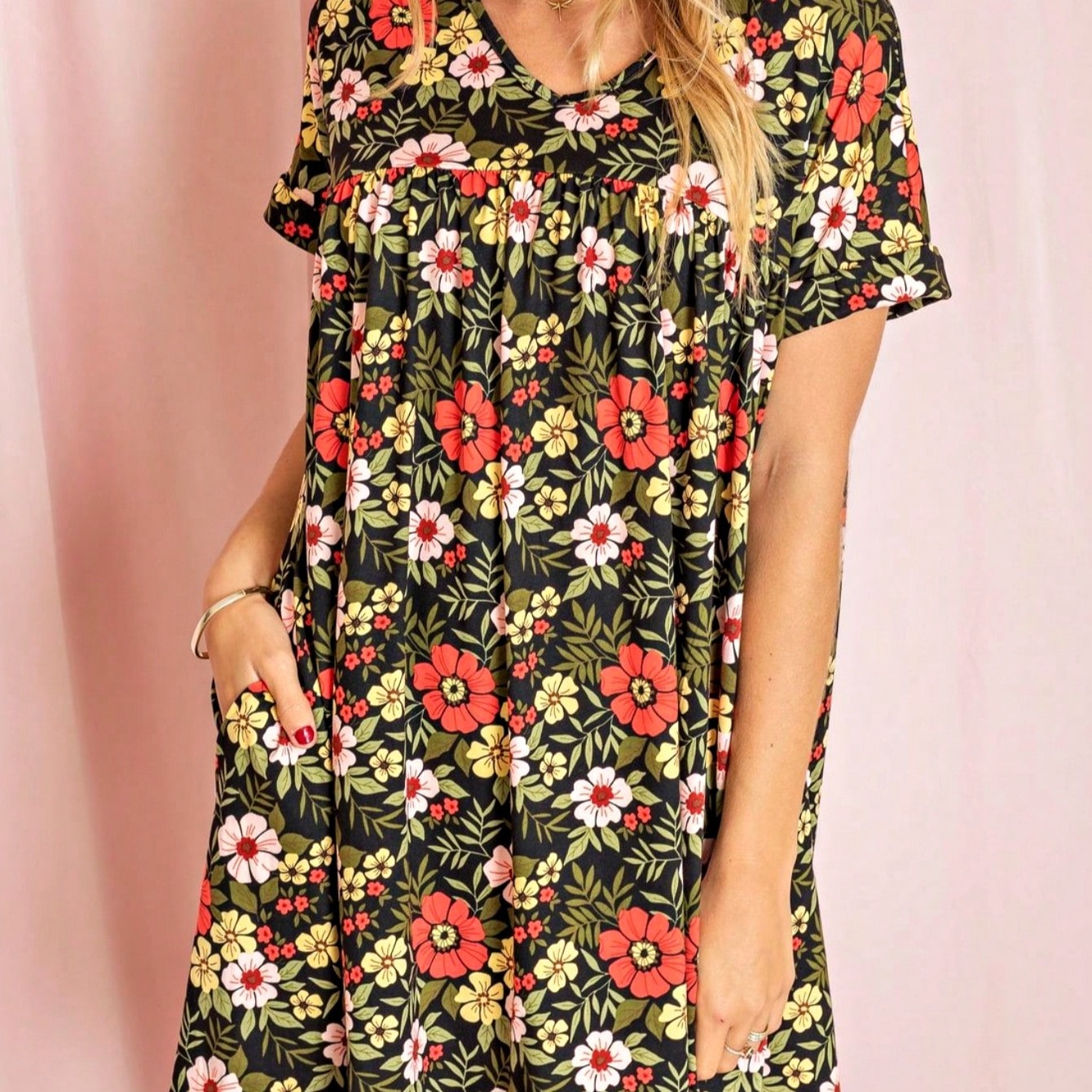Boho Retro Vintage Multi Stripe Retro 60's Style  Mini Dress