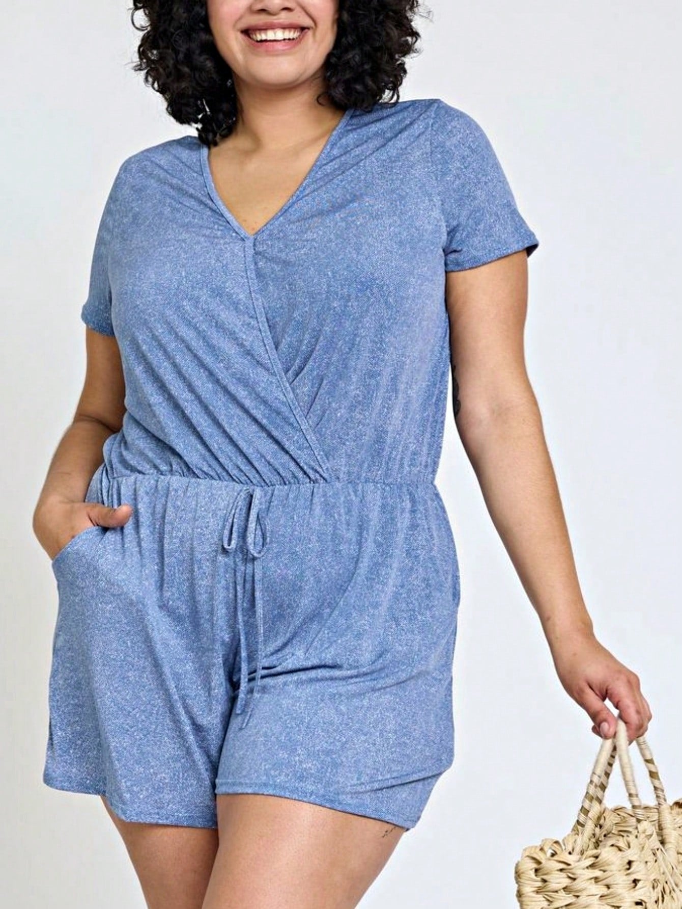 Boho Retro Casual Animal Floral Leopard  Print Pink Brown Grey White Ivory  Romper Short Sleeve V-Neck Surplice Jumpsuit