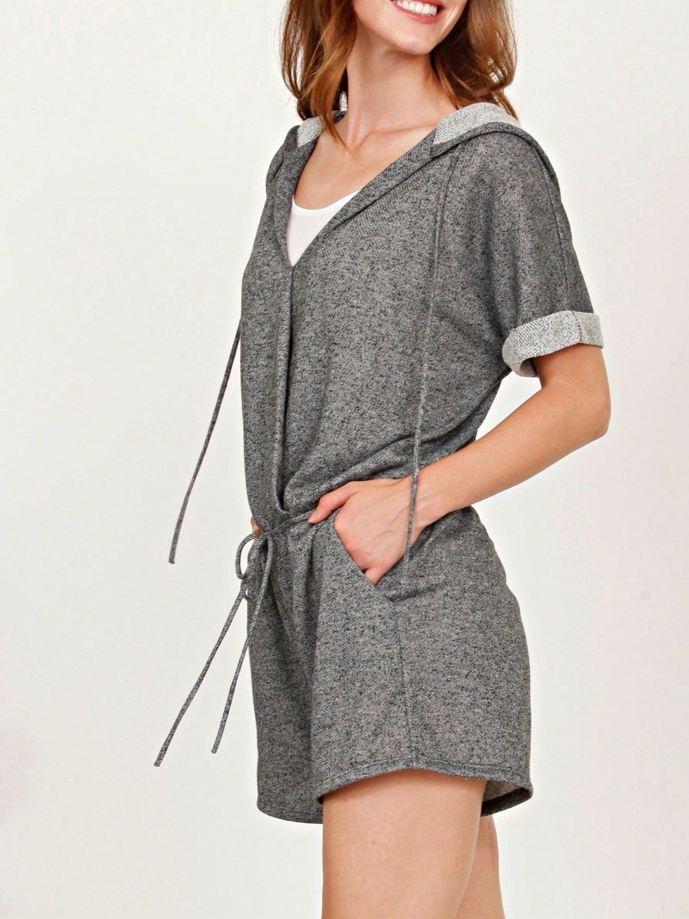 Boho Retro Casual Animal Floral Leopard  Print Pink Brown Grey White Ivory  Romper Short Sleeve V-Neck Surplice Jumpsuit