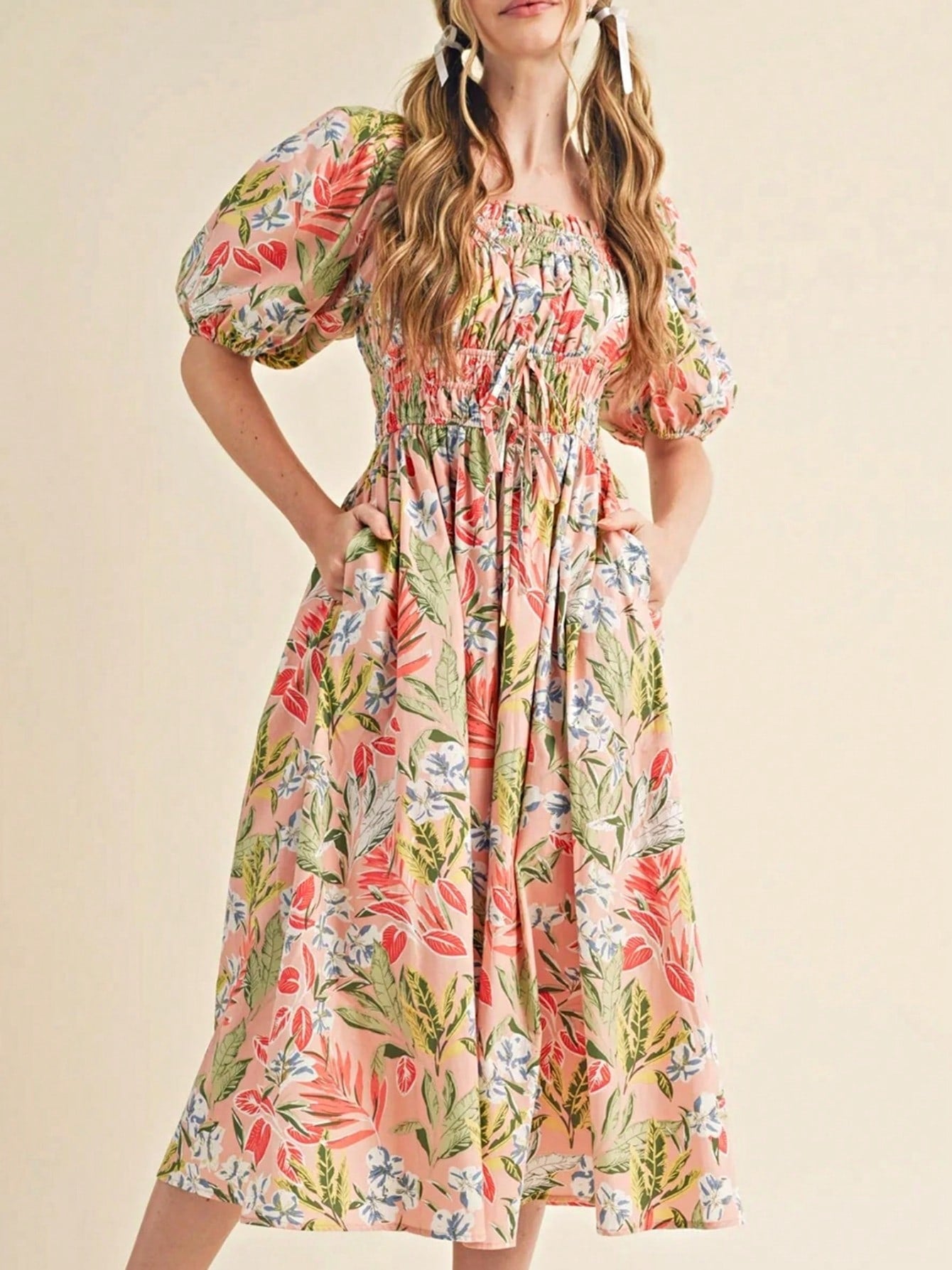 Boho Vacation Blue  Elegant Classic Tiered Maxi Long Shirt  Dress With Belt  Versatile Summer Dress For Women