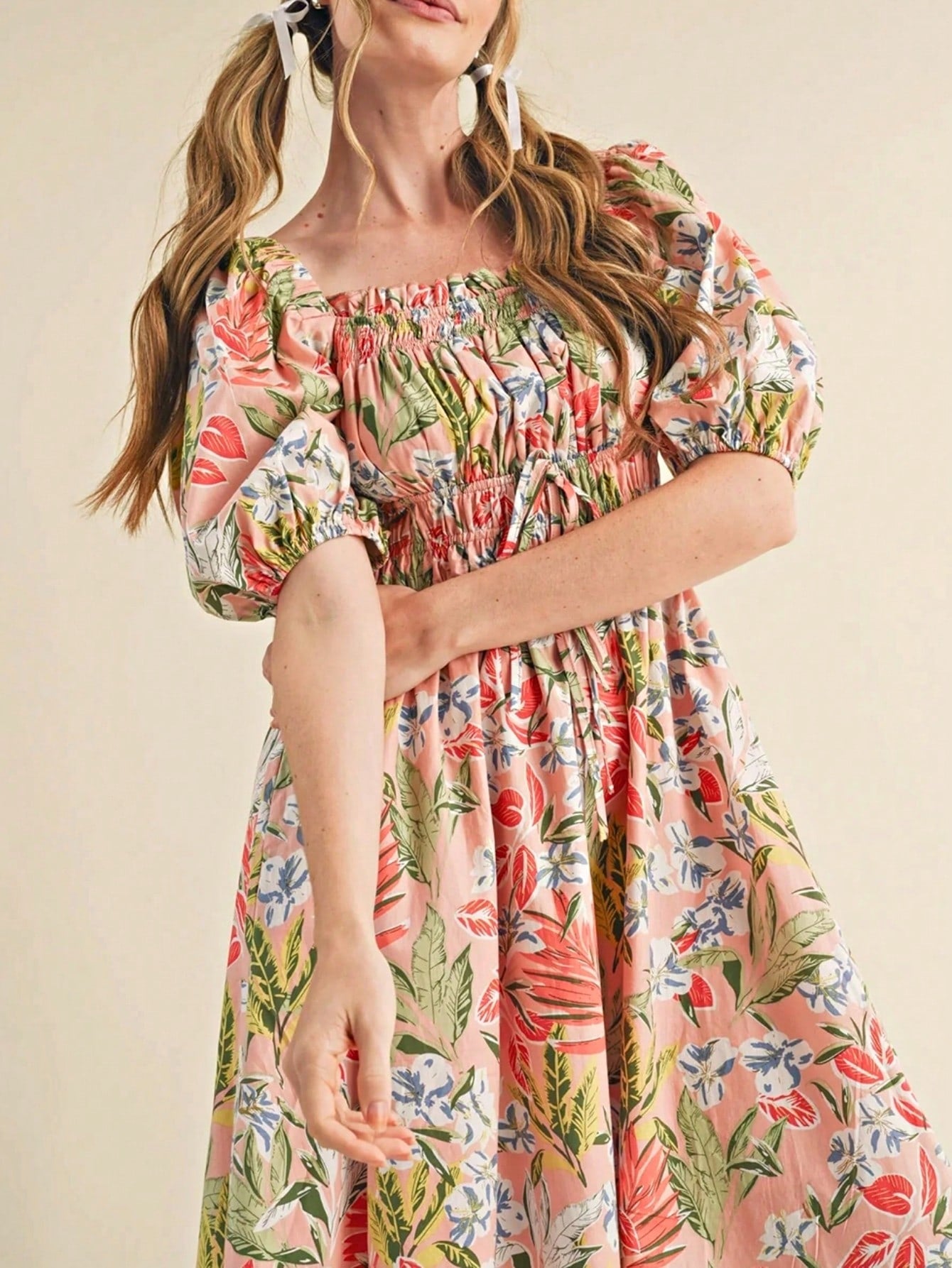 Boho Vacation Blue  Elegant Classic Tiered Maxi Long Shirt  Dress With Belt  Versatile Summer Dress For Women