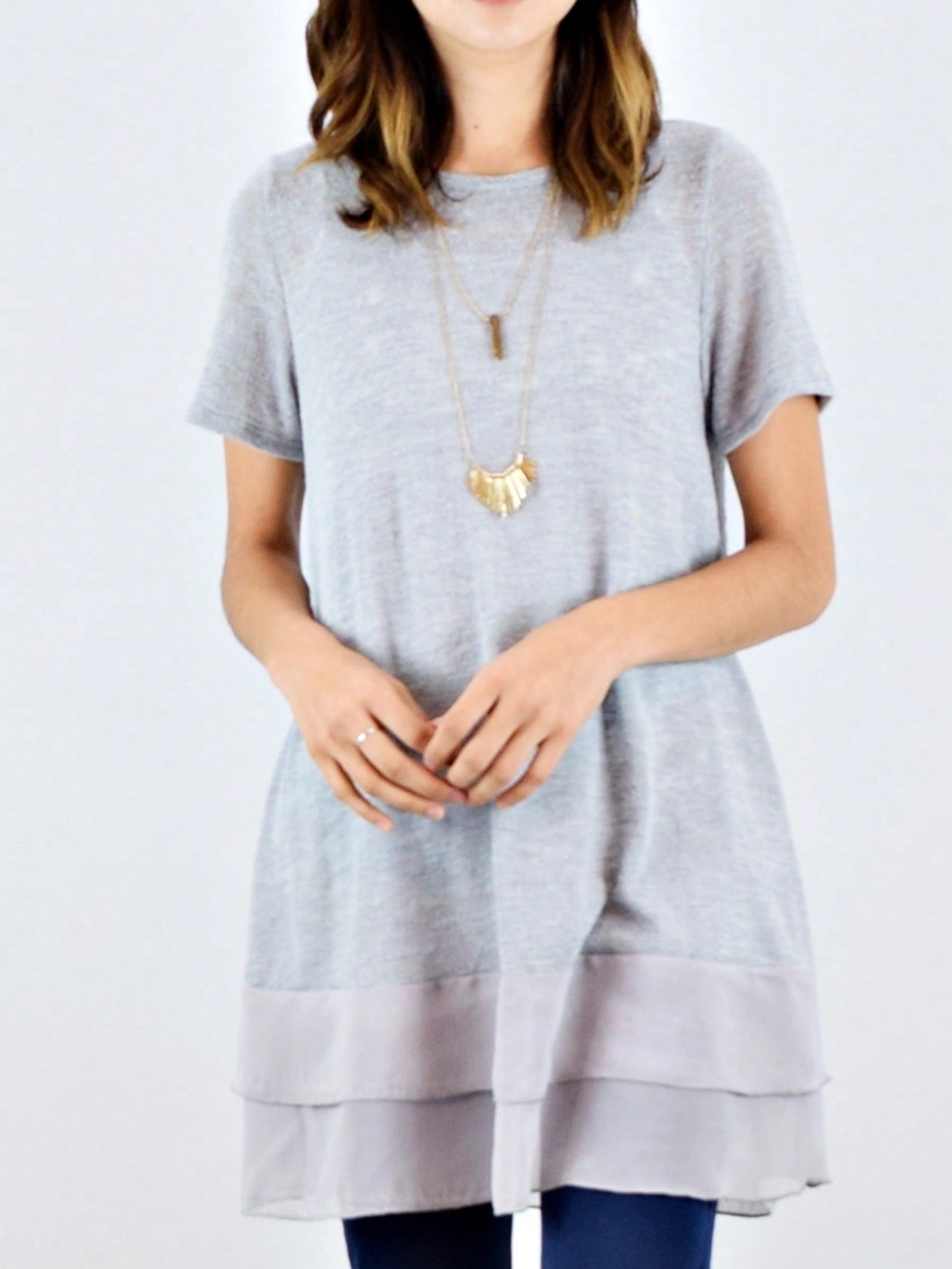 Boho Retro Knot Twisted Front Floral Stripe Knit  Top Blouse Shirt Pullover With Front Pocket