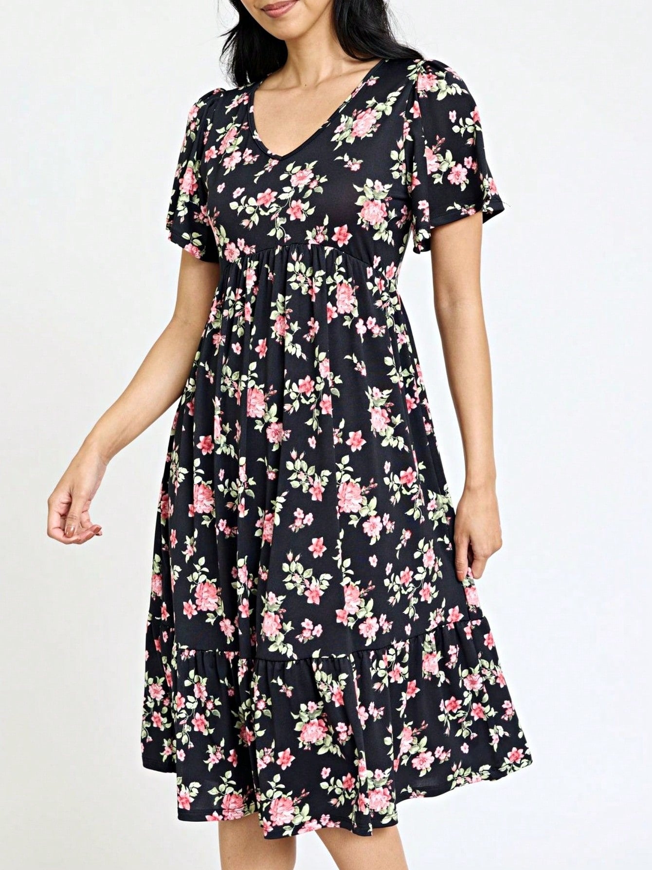 Chevron Stripe Paisley Oriental Floral Southern Style Gathered Pleated Swing Dress | S-3X