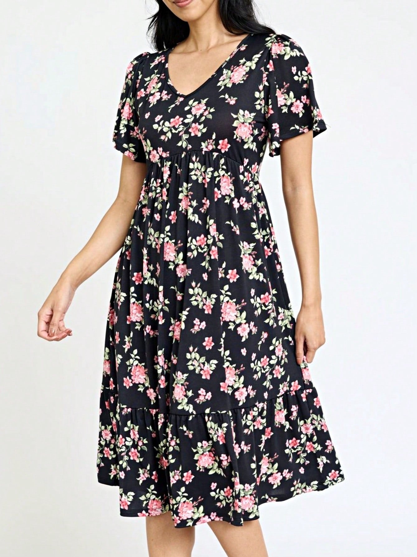Chevron Stripe Paisley Oriental Floral Southern Style Gathered Pleated Swing Dress | S-3X