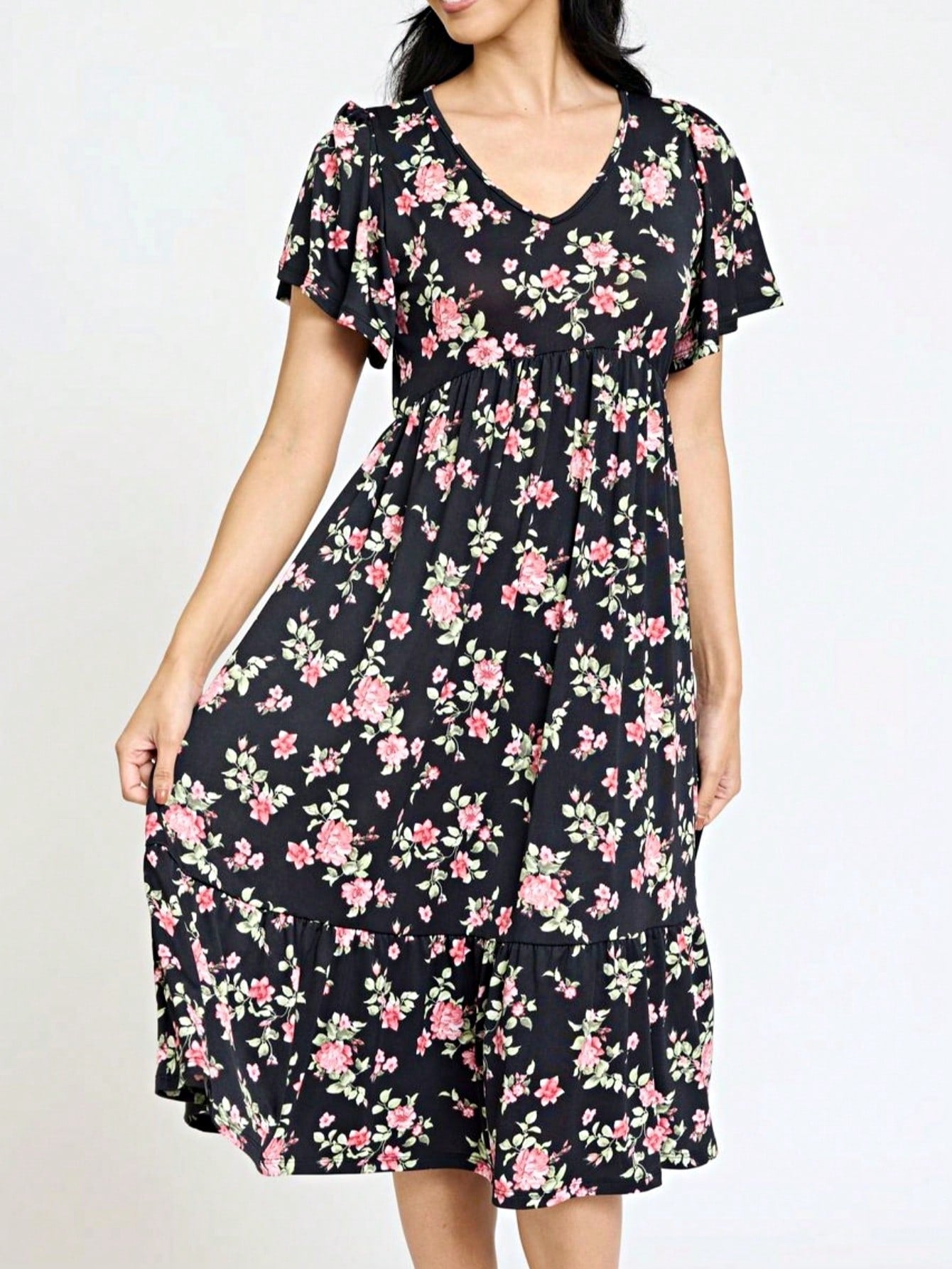 Chevron Stripe Paisley Oriental Floral Southern Style Gathered Pleated Swing Dress | S-3X