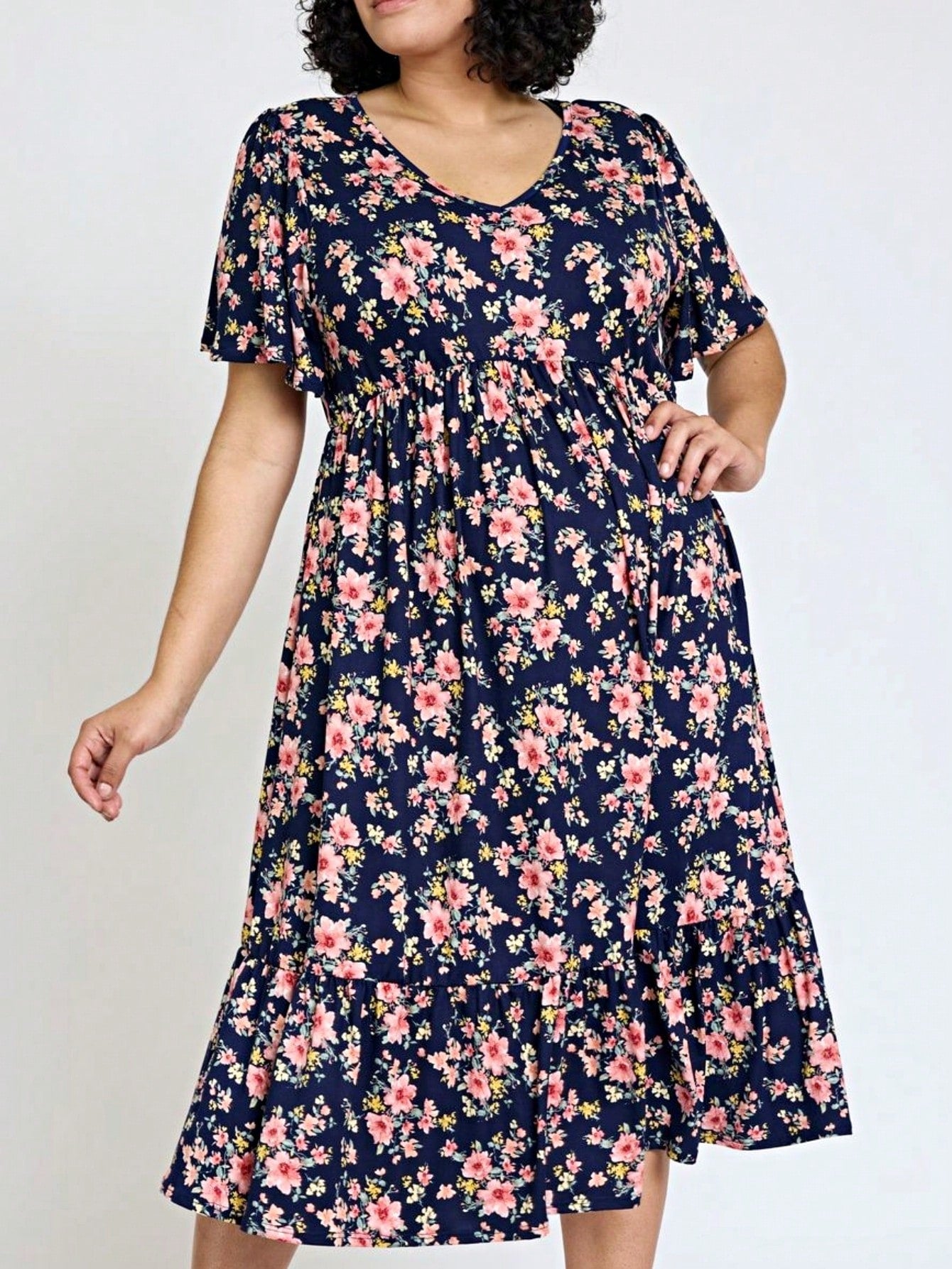 Chevron Stripe Paisley Oriental Floral Southern Style Gathered Pleated Swing Dress | S-3X