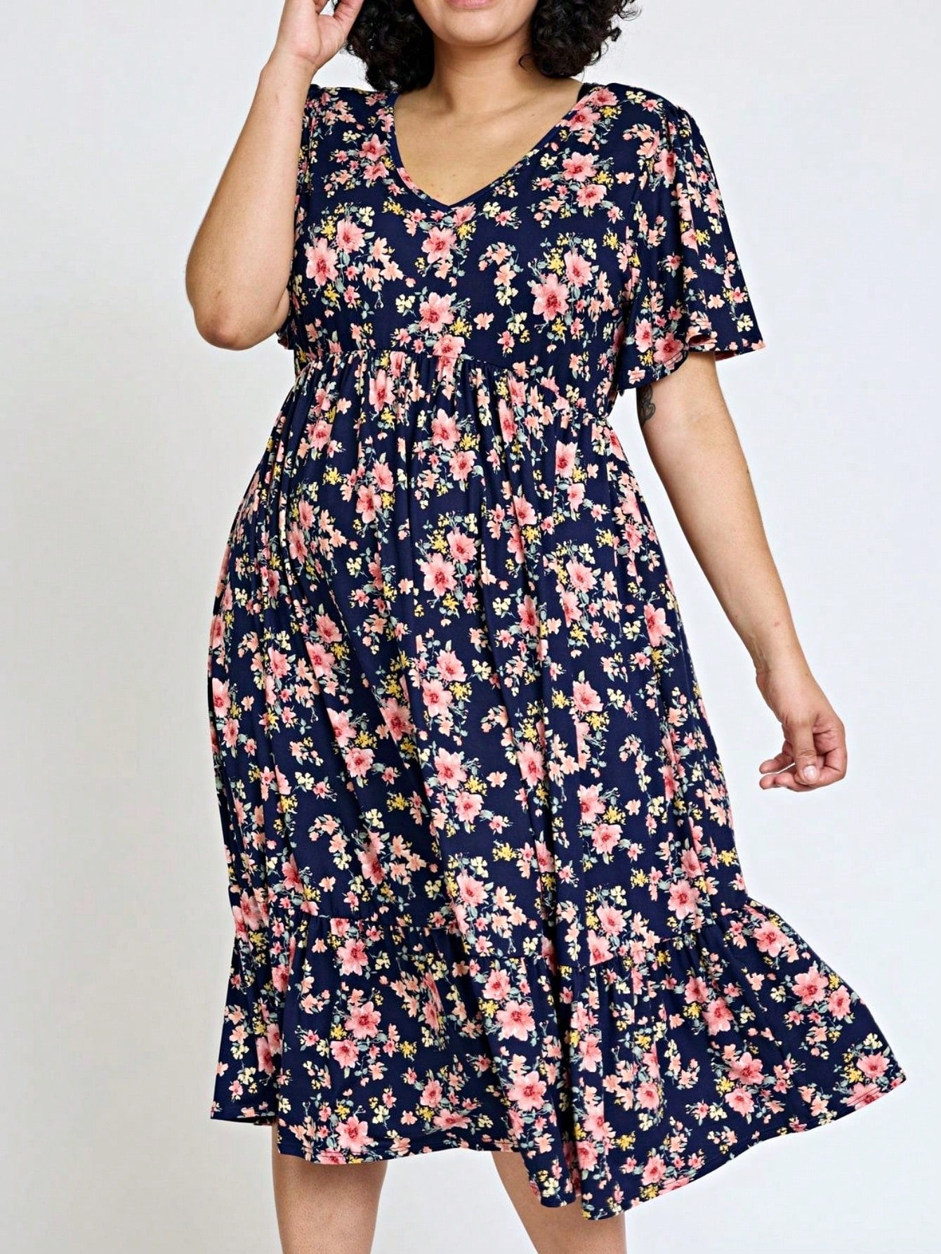 Chevron Stripe Paisley Oriental Floral Southern Style Gathered Pleated Swing Dress | S-3X