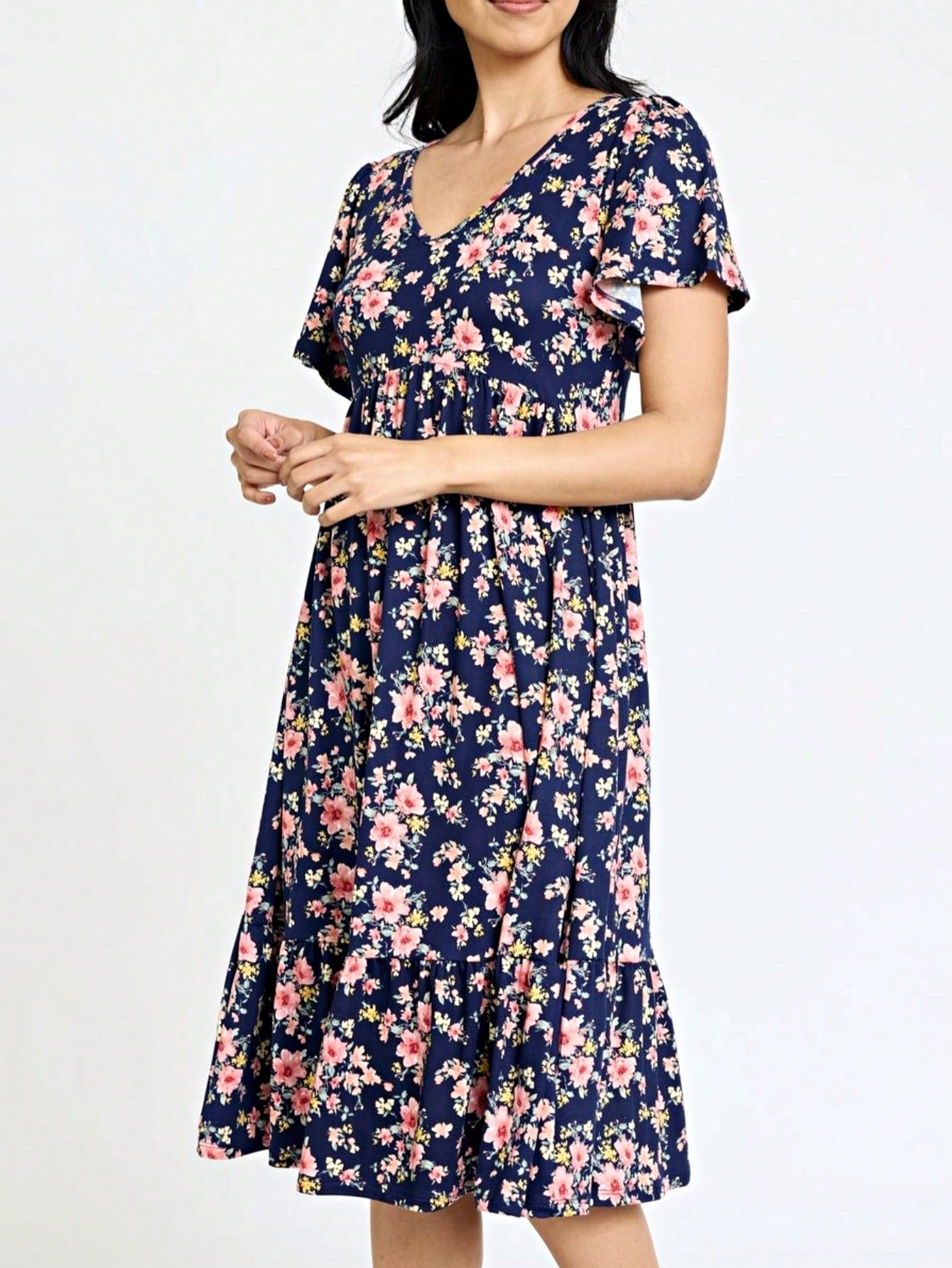 Chevron Stripe Paisley Oriental Floral Southern Style Gathered Pleated Swing Dress | S-3X