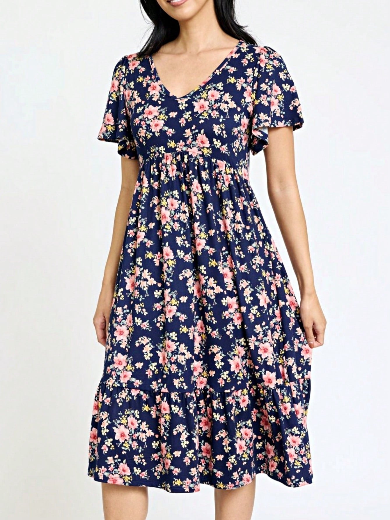 Chevron Stripe Paisley Oriental Floral Southern Style Gathered Pleated Swing Dress | S-3X