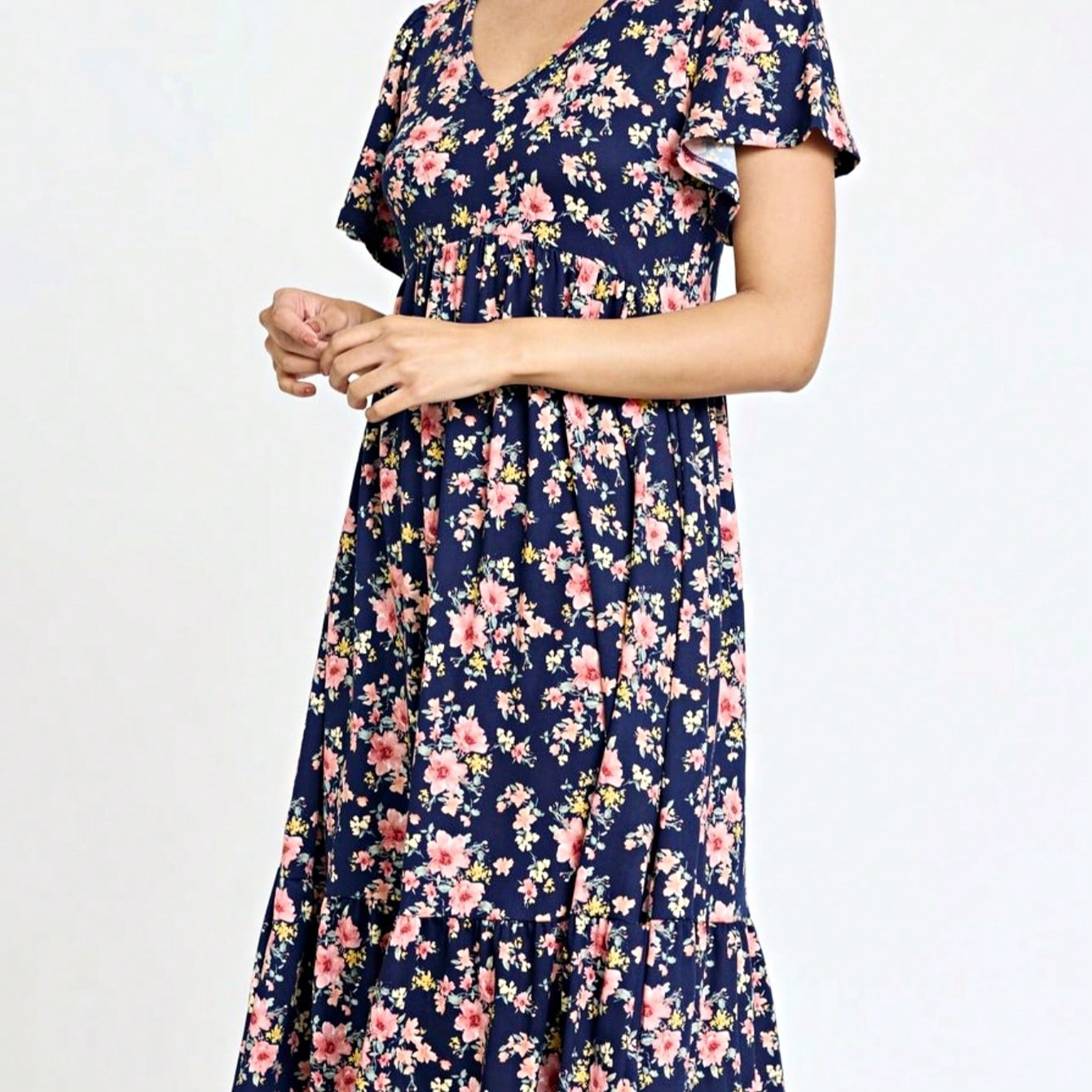 Chevron Stripe Paisley Oriental Floral Southern Style Gathered Pleated Swing Dress | S-3X