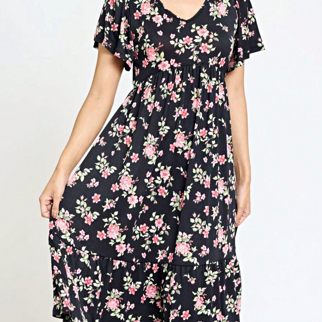 Chevron Stripe Paisley Oriental Floral Southern Style Gathered Pleated Swing Dress | S-3X