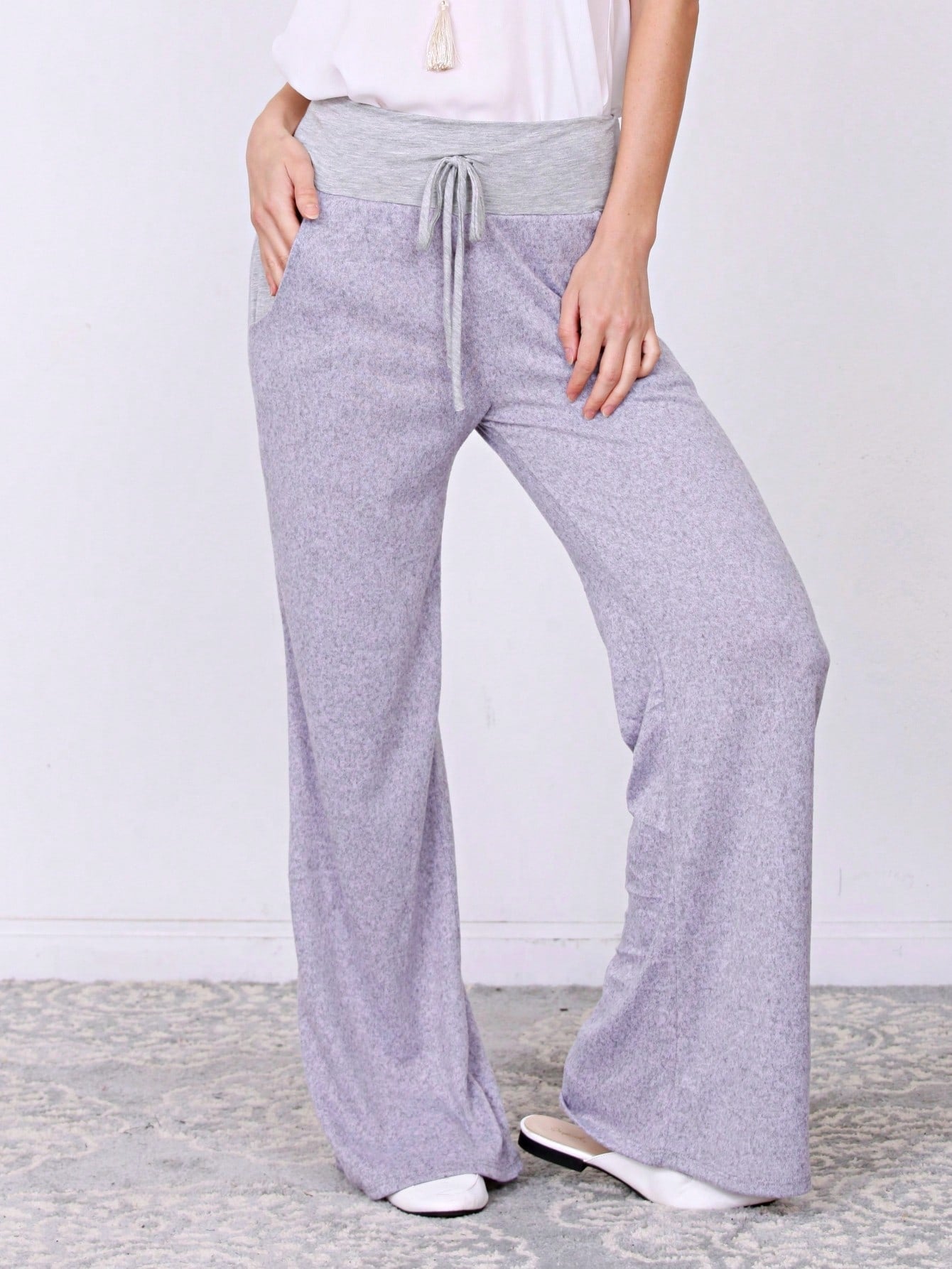 Polka Dot Draw String Wide Leg Lounge Vintage Charcoal Navy Black Sage Log Pants Small To 3 XL Plus