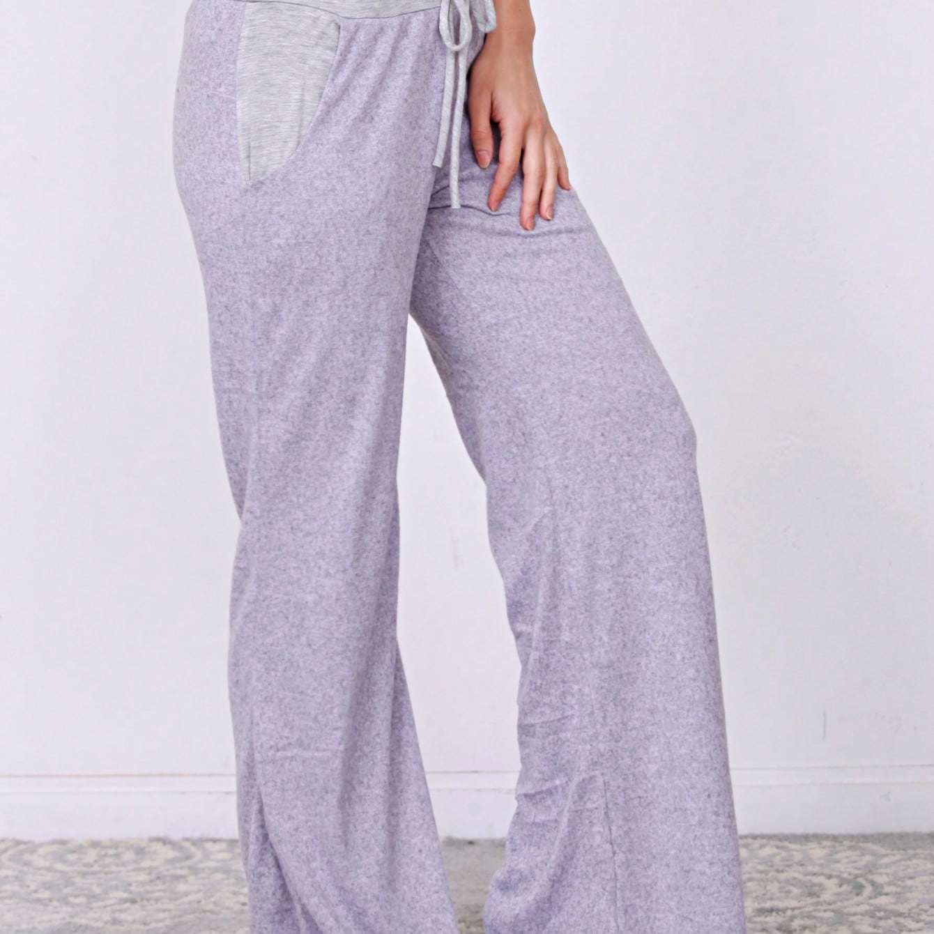 Polka Dot Draw String Wide Leg Lounge Vintage Charcoal Navy Black Sage Log Pants Small To 3 XL Plus