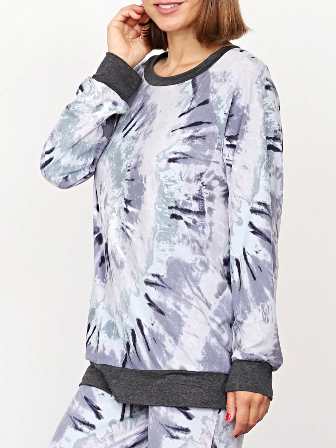 Black White Leopard Animal & Tropical Print Raglan Cap Sleeve Top Shirt Blouse | S-3X
