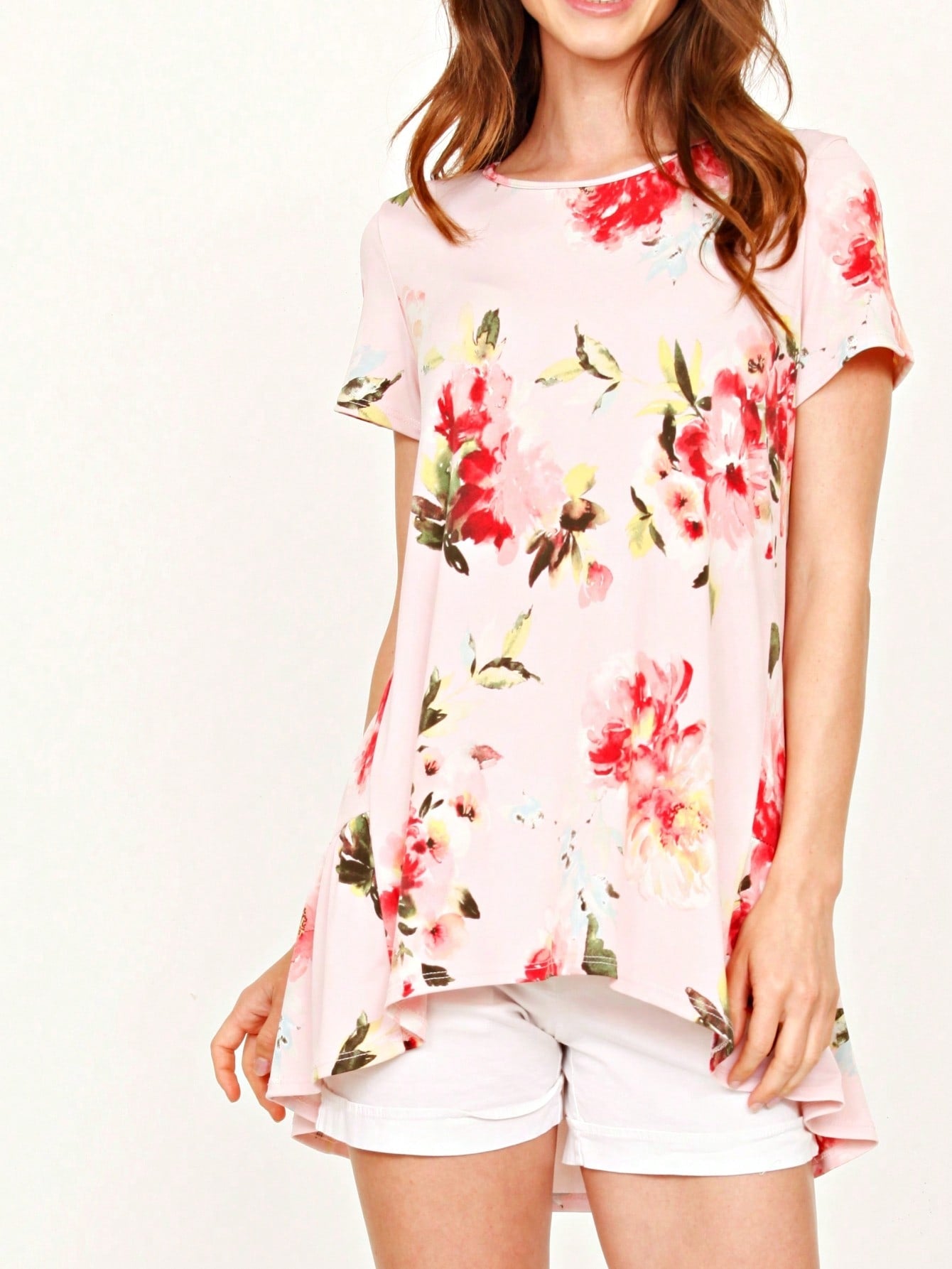 Boho  Pattern Raglan Ruffle Flare Sleeve Tunic Blouse Top Small To 3XL Plus