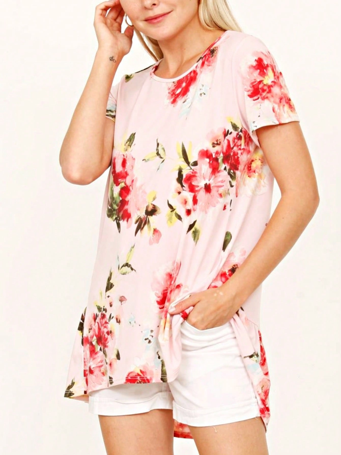 Boho  Pattern Raglan Ruffle Flare Sleeve Tunic Blouse Top Small To 3XL Plus