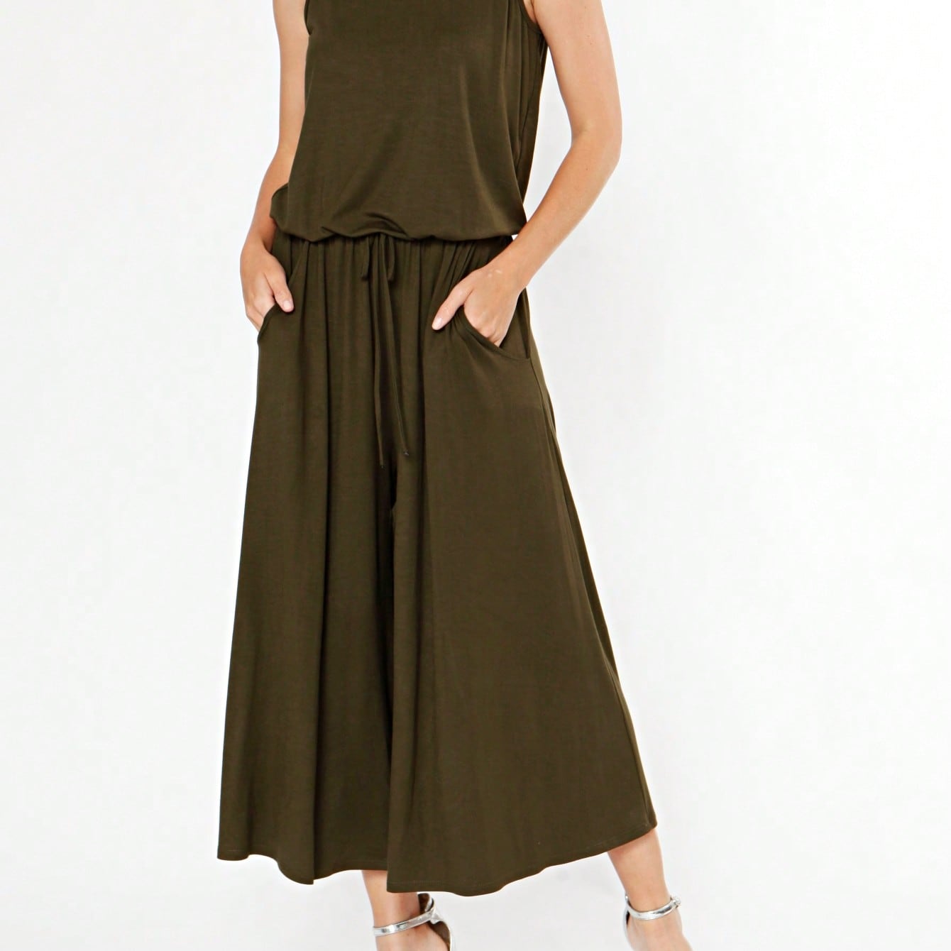 Boho Drawstring Black Charcoal Navy Y2K Romper Jumpsuit
