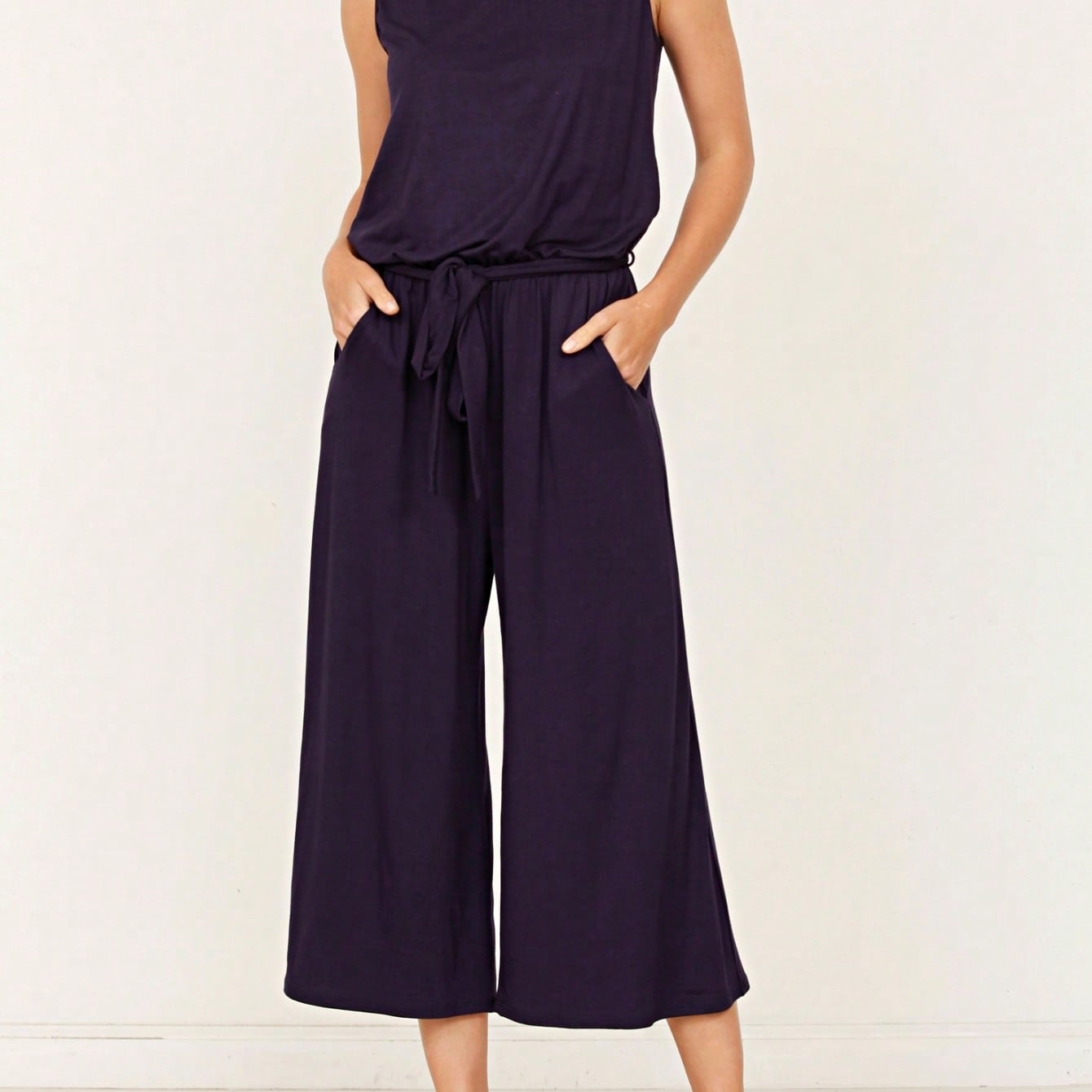 Boho Drawstring Black Charcoal Navy Y2K Romper Jumpsuit