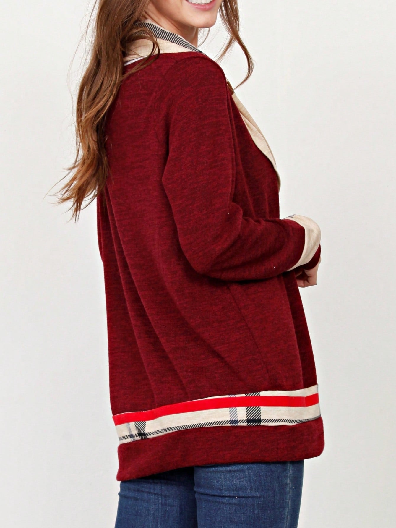 Boho Retro Solid Knit Button Turtle Neck Tulip Slit Tunic Top  Knit Top