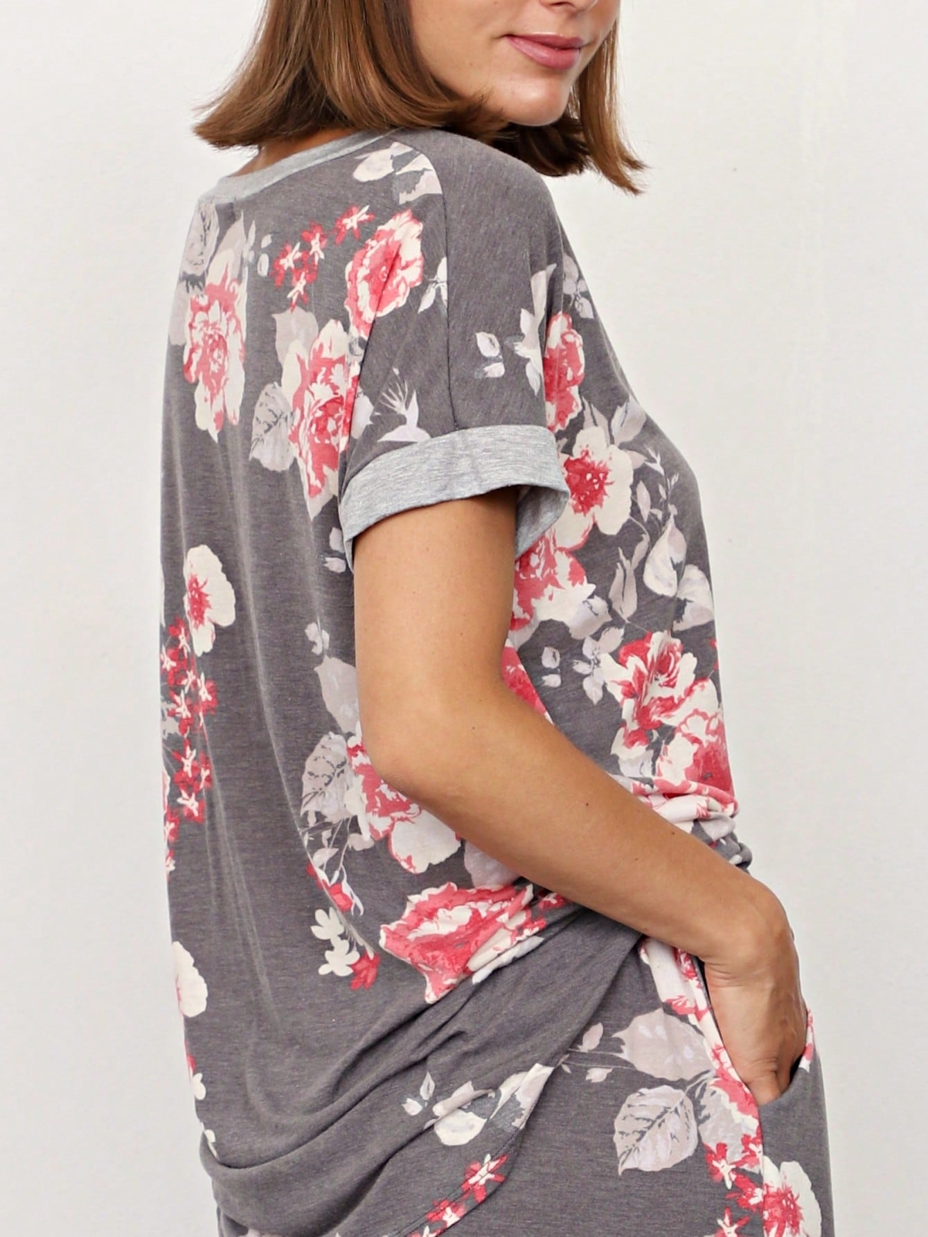 Black White Leopard Animal & Tropical Print Raglan Cap Sleeve Top Shirt Blouse | S-3X