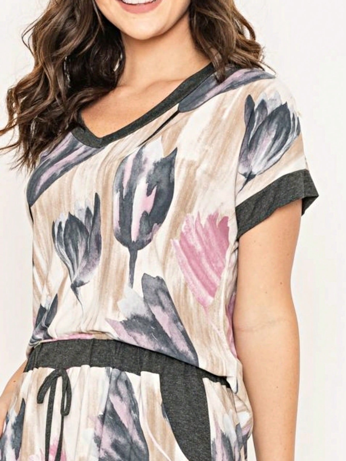 Black White Leopard Animal & Tropical Print Raglan Cap Sleeve Top Shirt Blouse | S-3X