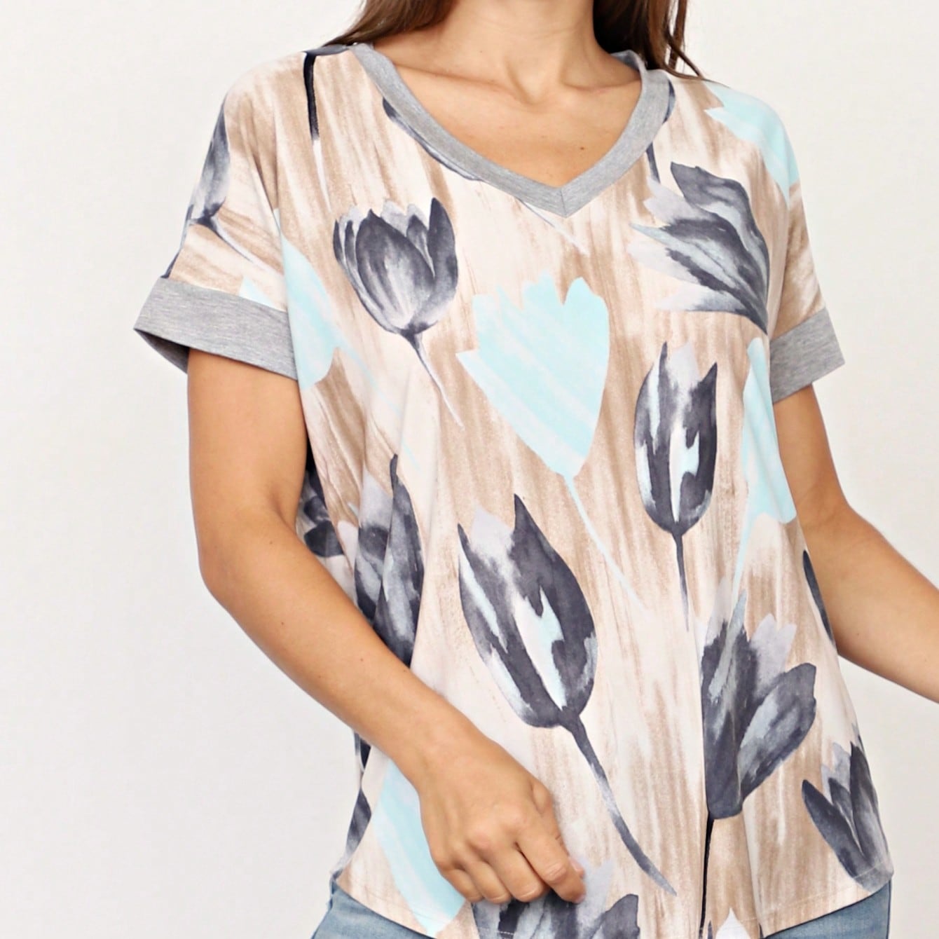 Black White Leopard Animal & Tropical Print Raglan Cap Sleeve Top Shirt Blouse | S-3X