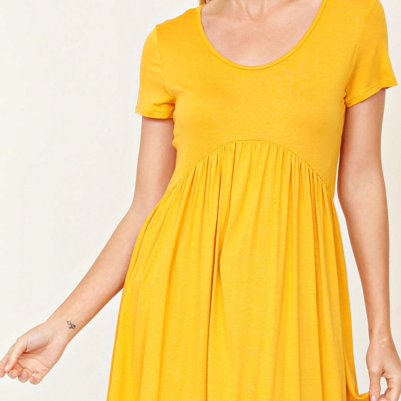 Summer/Spring Solid Mint Navy Yellow Cute Baby Doll Top Blouse Cool Smooth Rayon Tunic Tunic  Off Shoulder Double Ruffle Flutter Sleeve