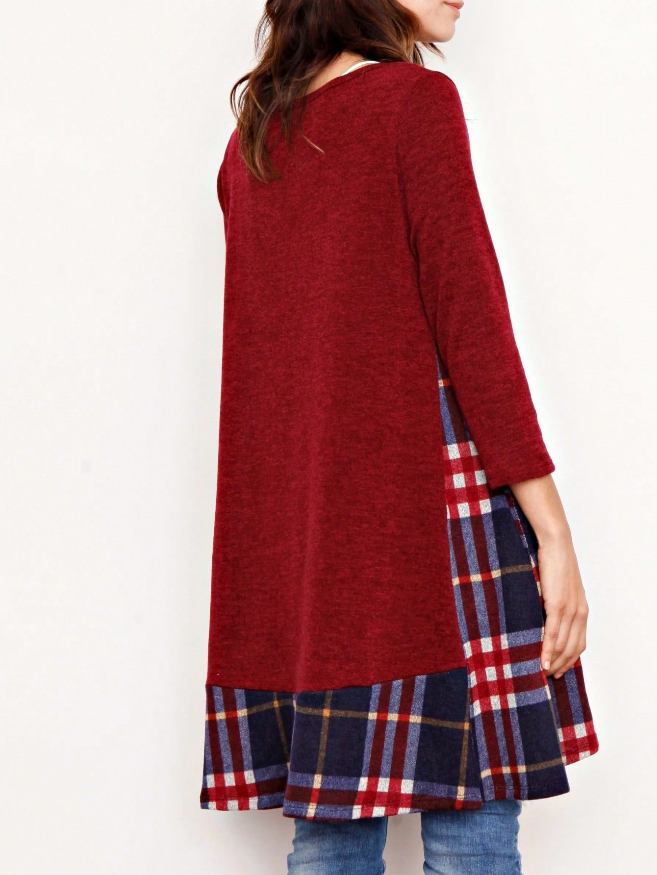 Boho Retro Classic Cap Sleeve Raglan Contrast  Stripe Green Red Navy Pink Grey Tunic Dress