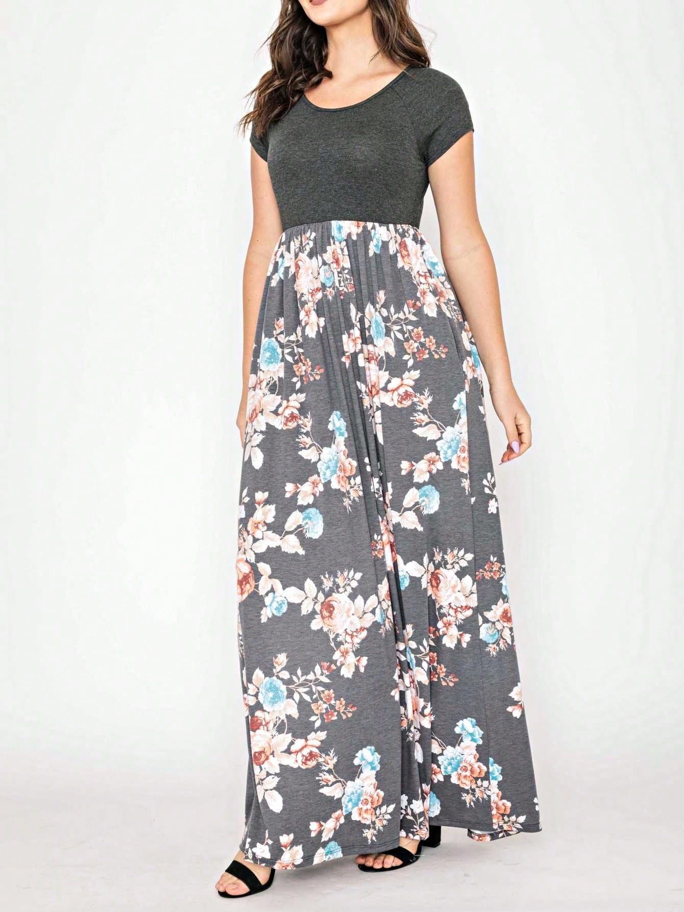 Halter Sleeveless Ditsy Floral Vacation Cruise Multi Chevron Stripe Yellow, Navy And Mint Sleeveless Maxi Dress With Pocket | S-3X