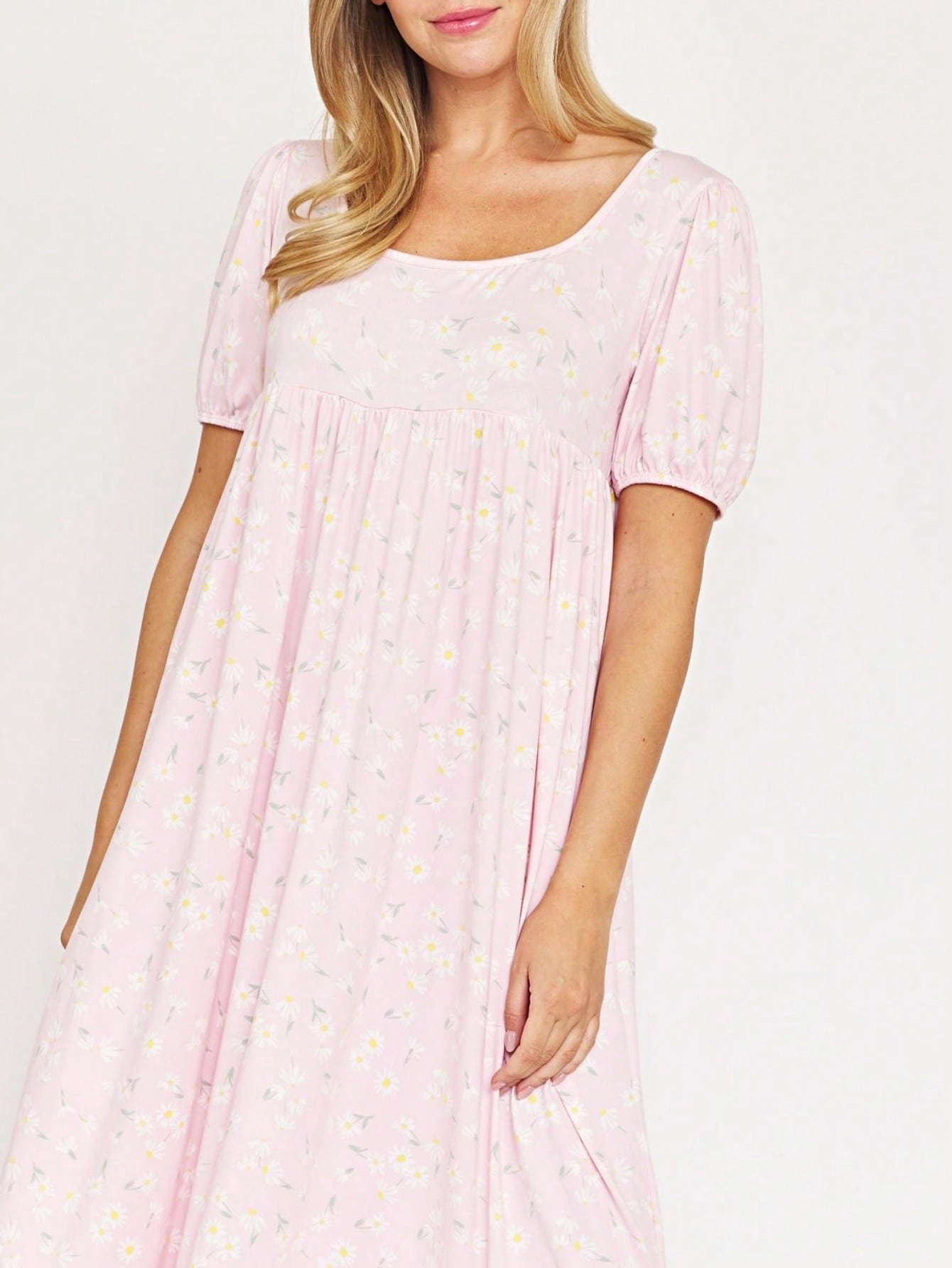 Tiered Tropical Short Sleeve Leaves Floral  Maxi Long Woven Dress