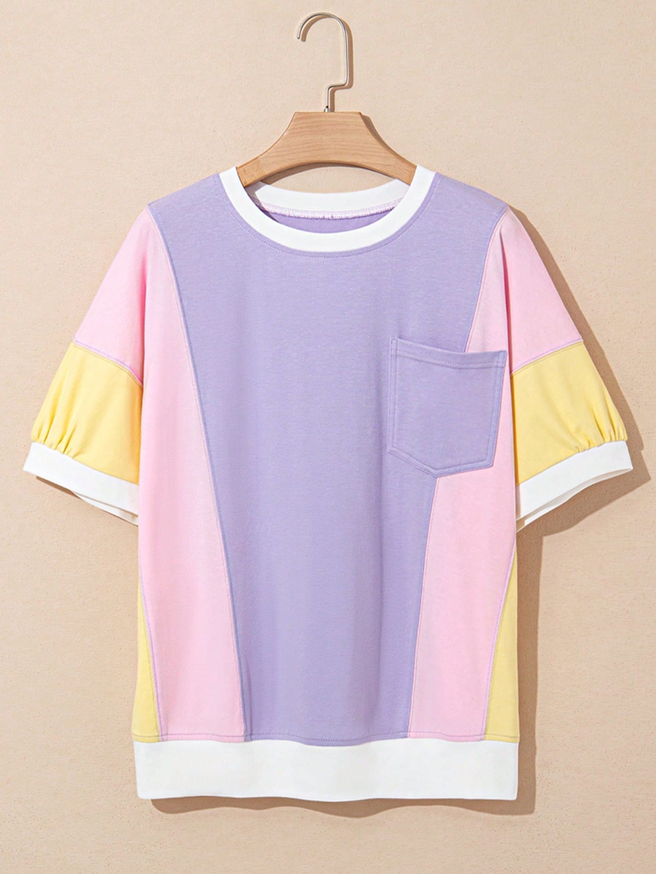 Boho Retro Cream Beige Vintage 90's Star Jean Patch Cotton Mix Long Sleeve Top Pull Over Dolman Sleeve Sweatshirt Pullover