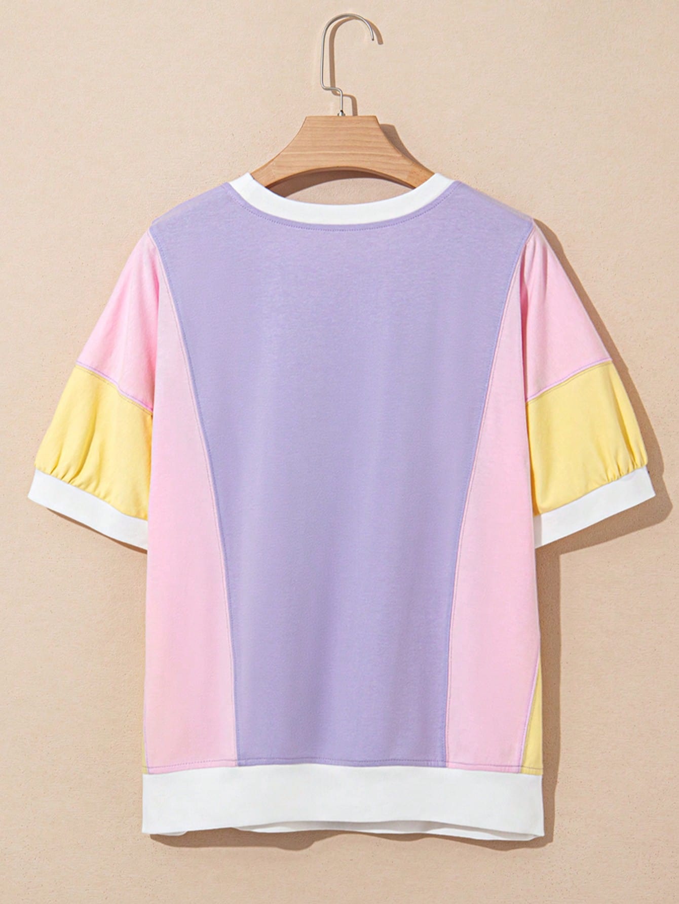 Boho Retro Cream Beige Vintage 90's Star Jean Patch Cotton Mix Long Sleeve Top Pull Over Dolman Sleeve Sweatshirt Pullover