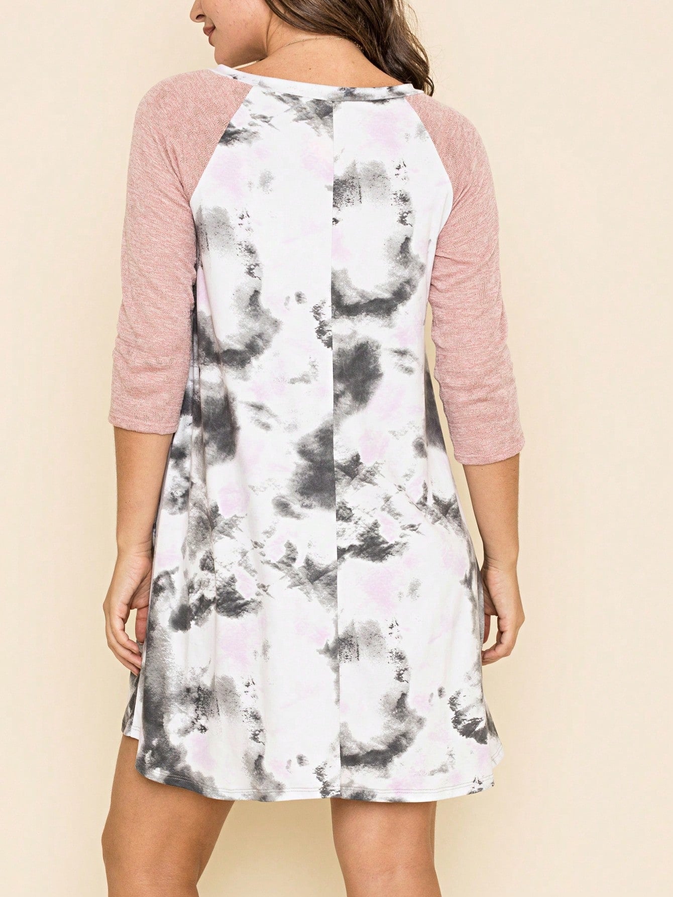 Boho Vintage Mint Pink Blue Patchwork V-Neck Dolman Sleeve Mini Swing Southern Dress Cover Up| S-3X
