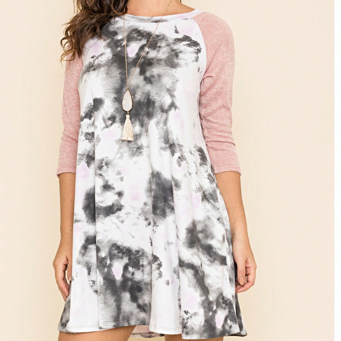Boho Vintage Mint Pink Blue Patchwork V-Neck Dolman Sleeve Mini Swing Southern Dress Cover Up| S-3X