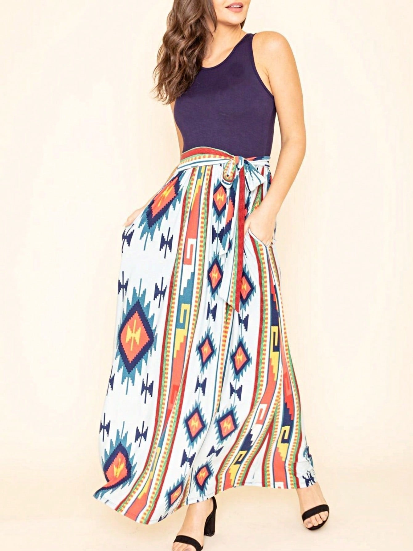 Elegant Floral Maxi Dress With Plunging Neckline Short Sleeve Surplice Sash Versatile Summer Dress For Women