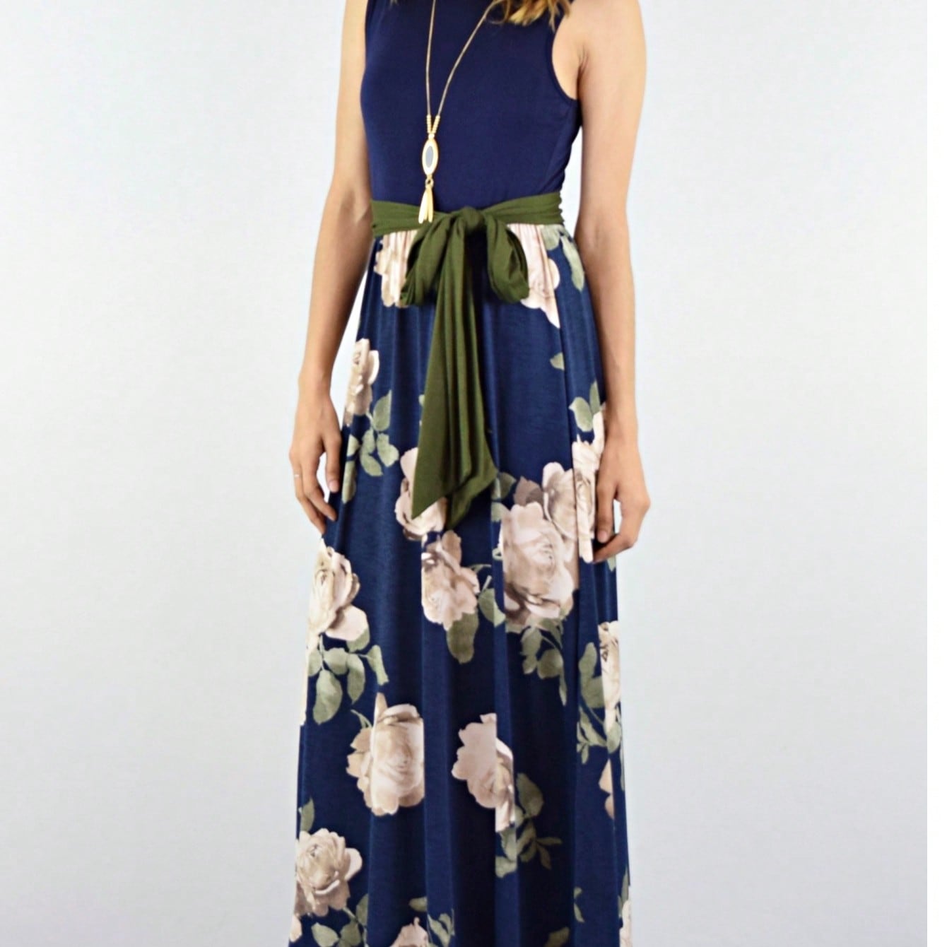 Elegant Floral Maxi Dress With Plunging Neckline Short Sleeve Surplice Sash Versatile Summer Dress For Women
